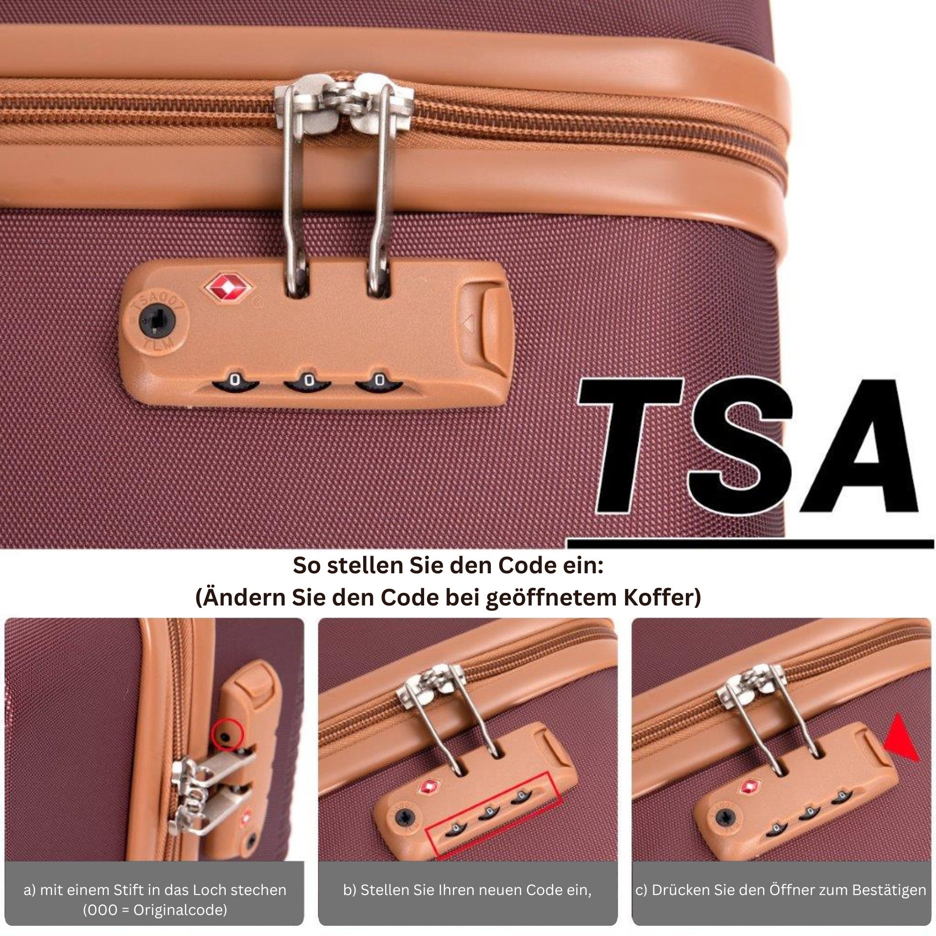 Travelhouse Trolleyset Bari, 4 Rollen, (Spar-Set, 6 tlg., Hartschalen Trolley-Set 6-teilig)
