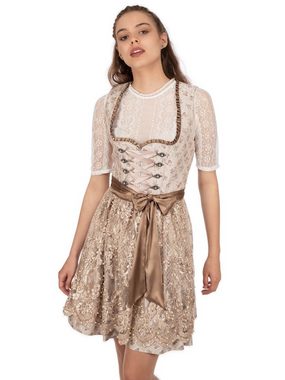 KRÜGER MADL & BUAM Trachtenkleid Mini Dirndl 2tlg. 50cm KALINDA beige