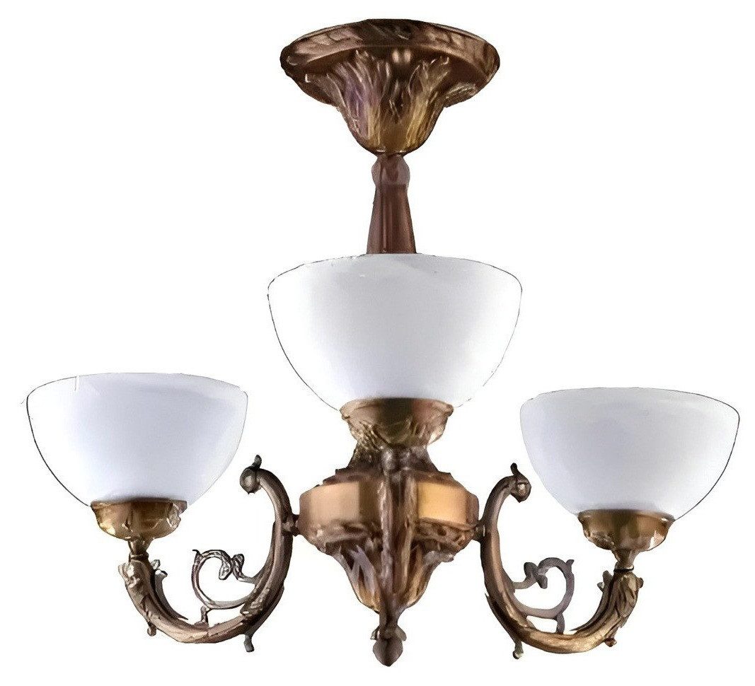 Xlmoebel Hängeleuchte Kristall-Deckenleuchte aus Glas in Gold mit eleganter Optik, Keine Funktionen, Hergestellt in Europa