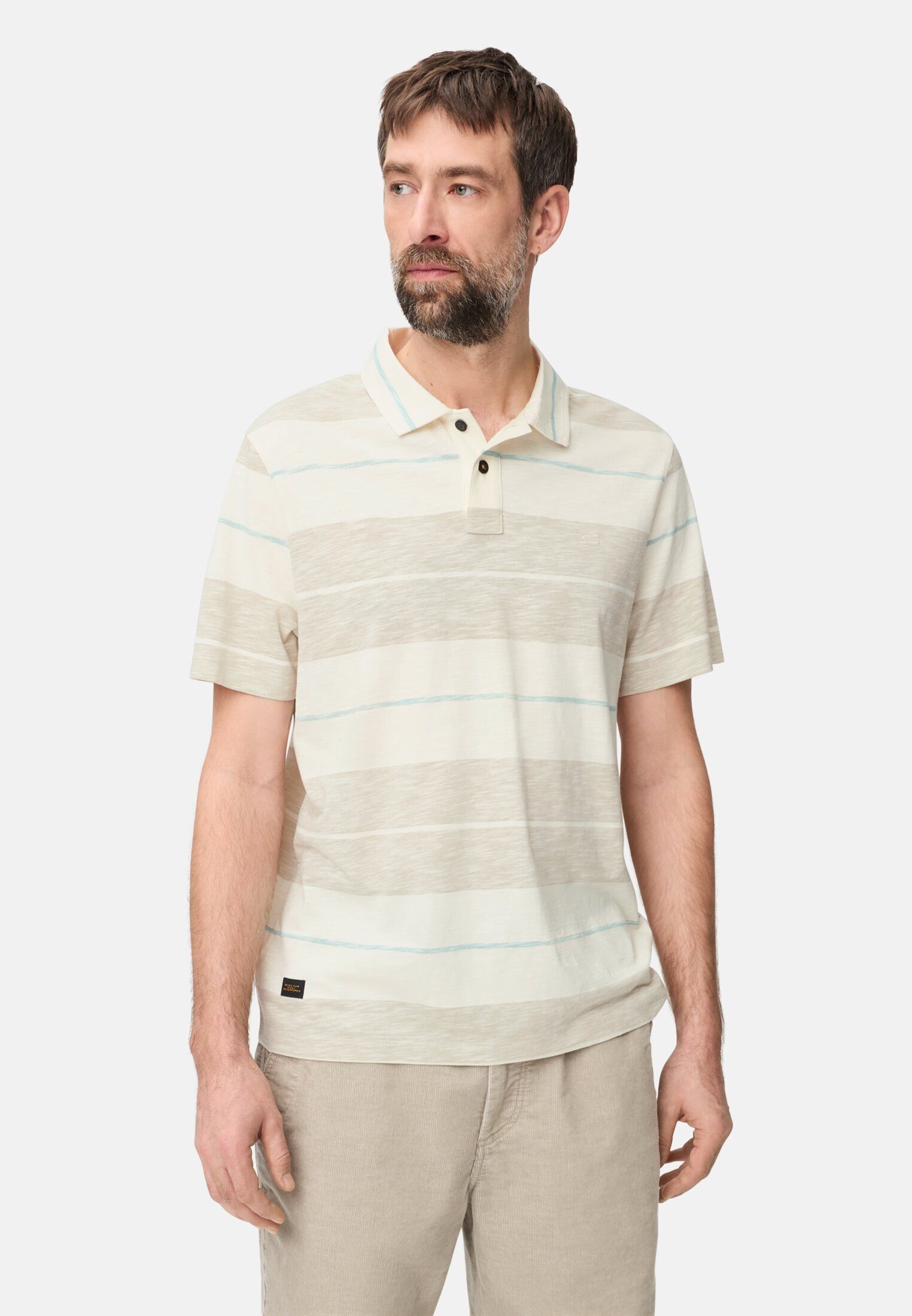 camel active Poloshirt Poloshirt aus reiner Baumwolle Kurzarm Shirts_Poloshirt