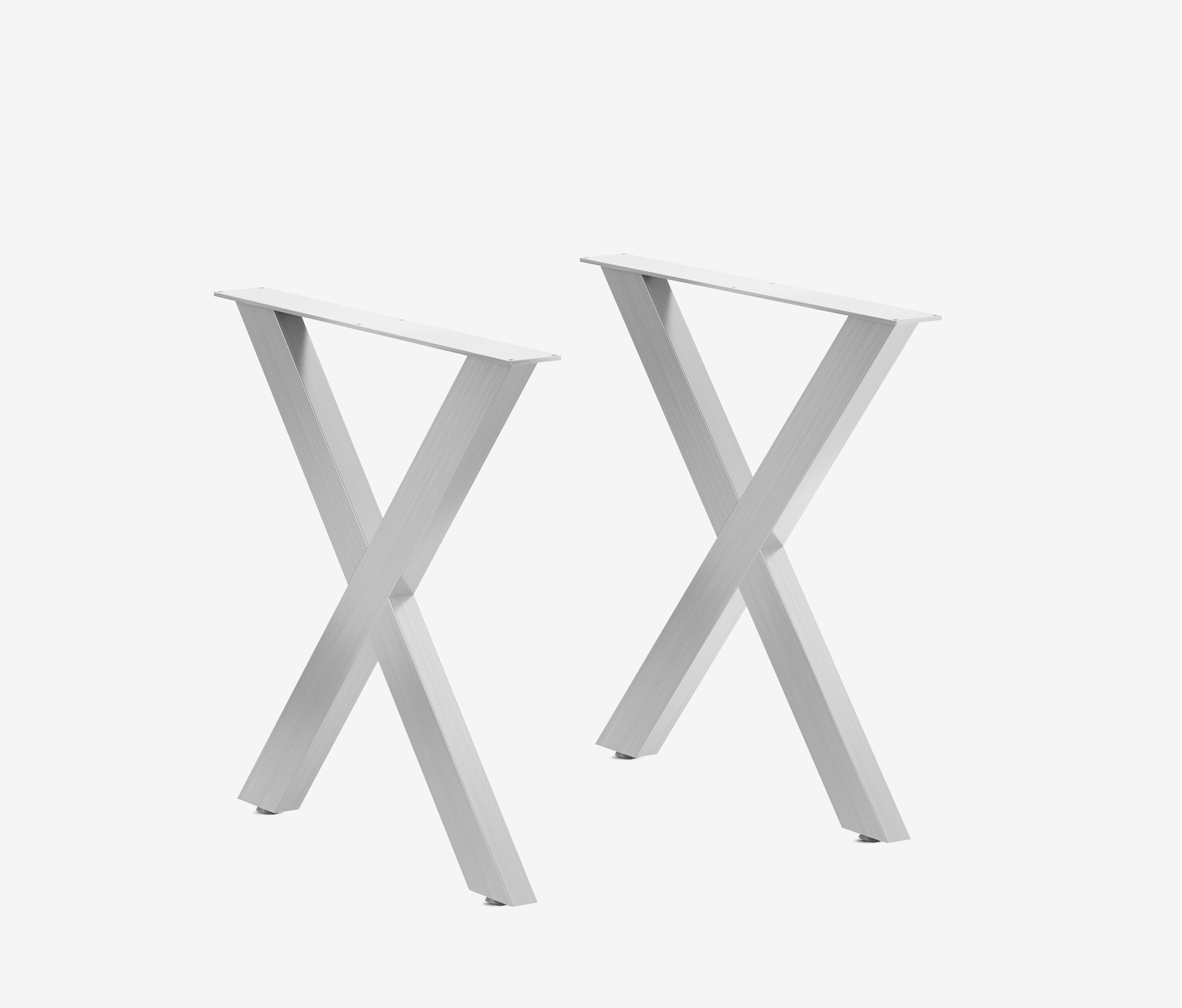 Tischplatte-Online.de Tischbein 2x Outdoor Tischgestell X-Frame Tischkufen für Gartentisch, Hochwertig / 5 Jahre Garantie / 2 Farben