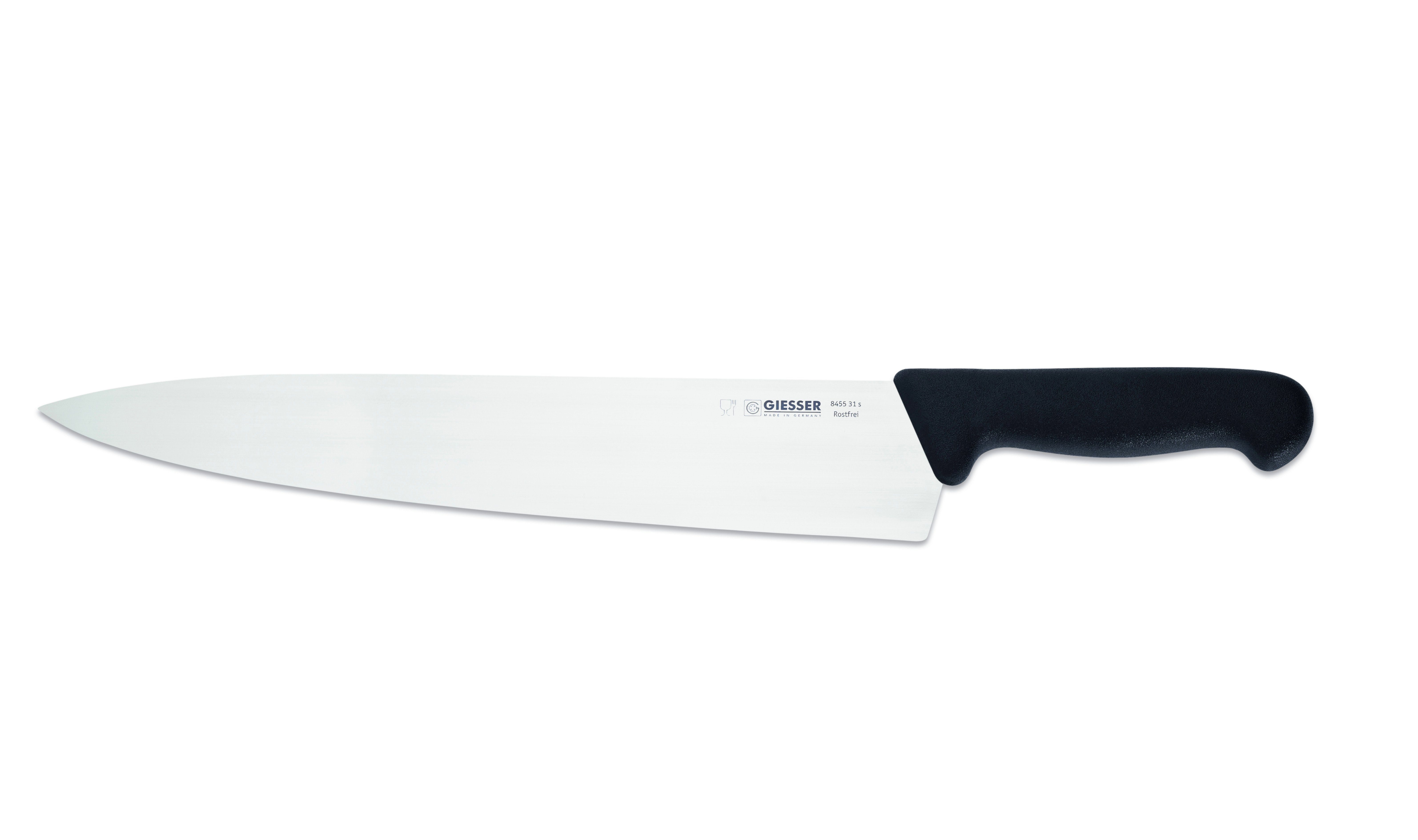GIESSER Поварские ножи Küchenmesser breit 8455, Rostfrei, breite Form, scharf, Handabzug, Ideal für jede Küche