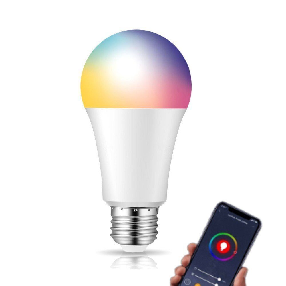 iscooter Smart Led Glühbirne E27 RGB 9W WLAN Kompatibel Smarte Lampe, smart  home alexa zubehör,kompatibel mit Alexa,Google Assistant