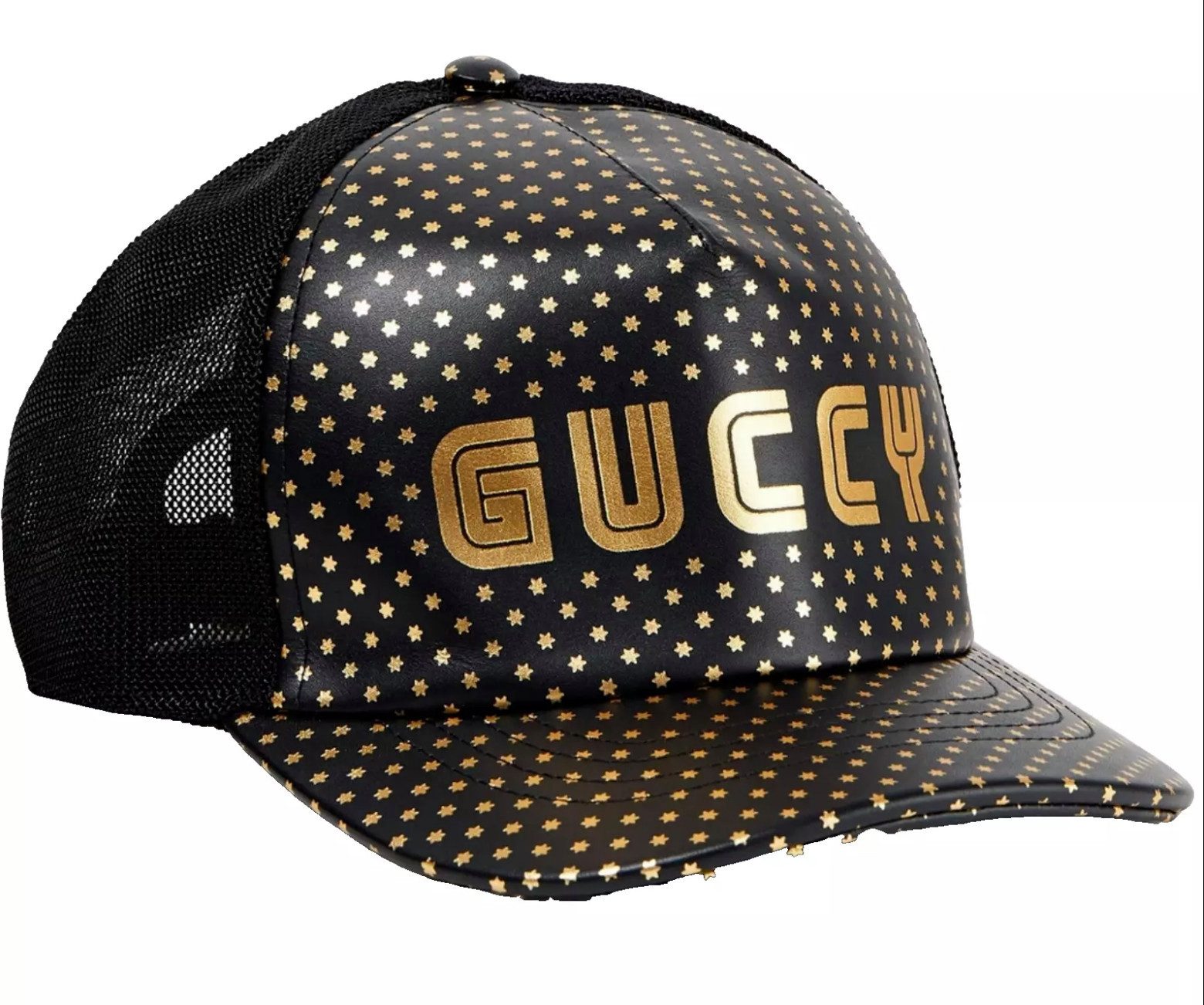 GUCCI Baseball Cap X SEGA Kalbsleder GUCCY Stars 80er-Jahre Begrenzter Stückzahl, mehr produziertes Sammlerstück
