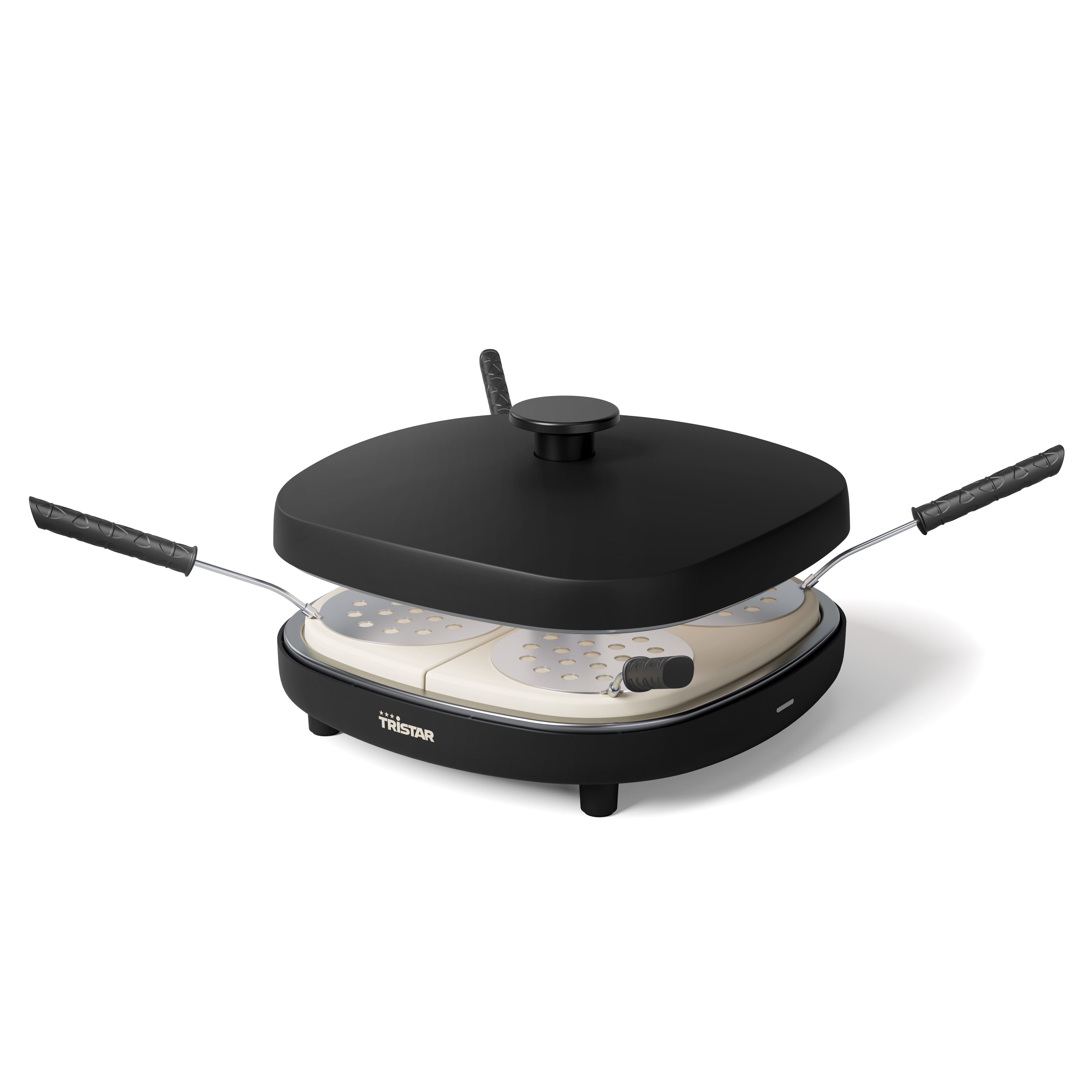 Tristar Pizzaofen PZ-9174, Pizza Family 4 Mini-Pizzamaker für 4, PFAS-frei