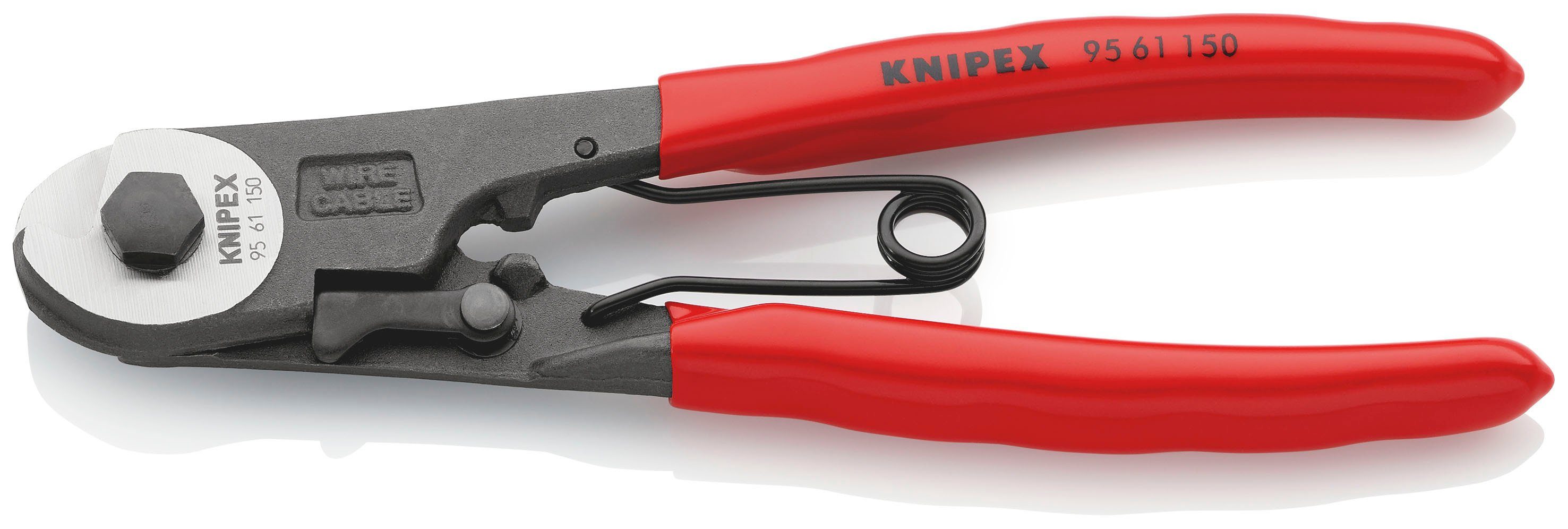 Knipex Bowdenzugschneider 95 61 150, 1-tlg., schwarz atramentiert, mit Kunststoff überzogen 150 mm