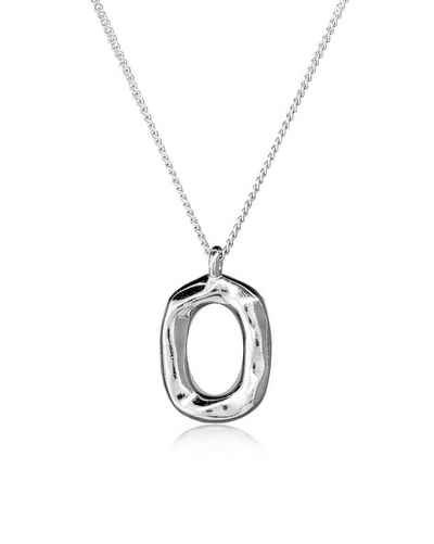 DANIEL CLIFFORD Kette mit Anhänger 'Amy' Damen Halskette Silber 925 mit ovalem Anhänger Torus (inkl. Verpackung), stylische Kette aus 925 Sterling Silber mit Anhänger, größenverstellbar 40cm - 46cm