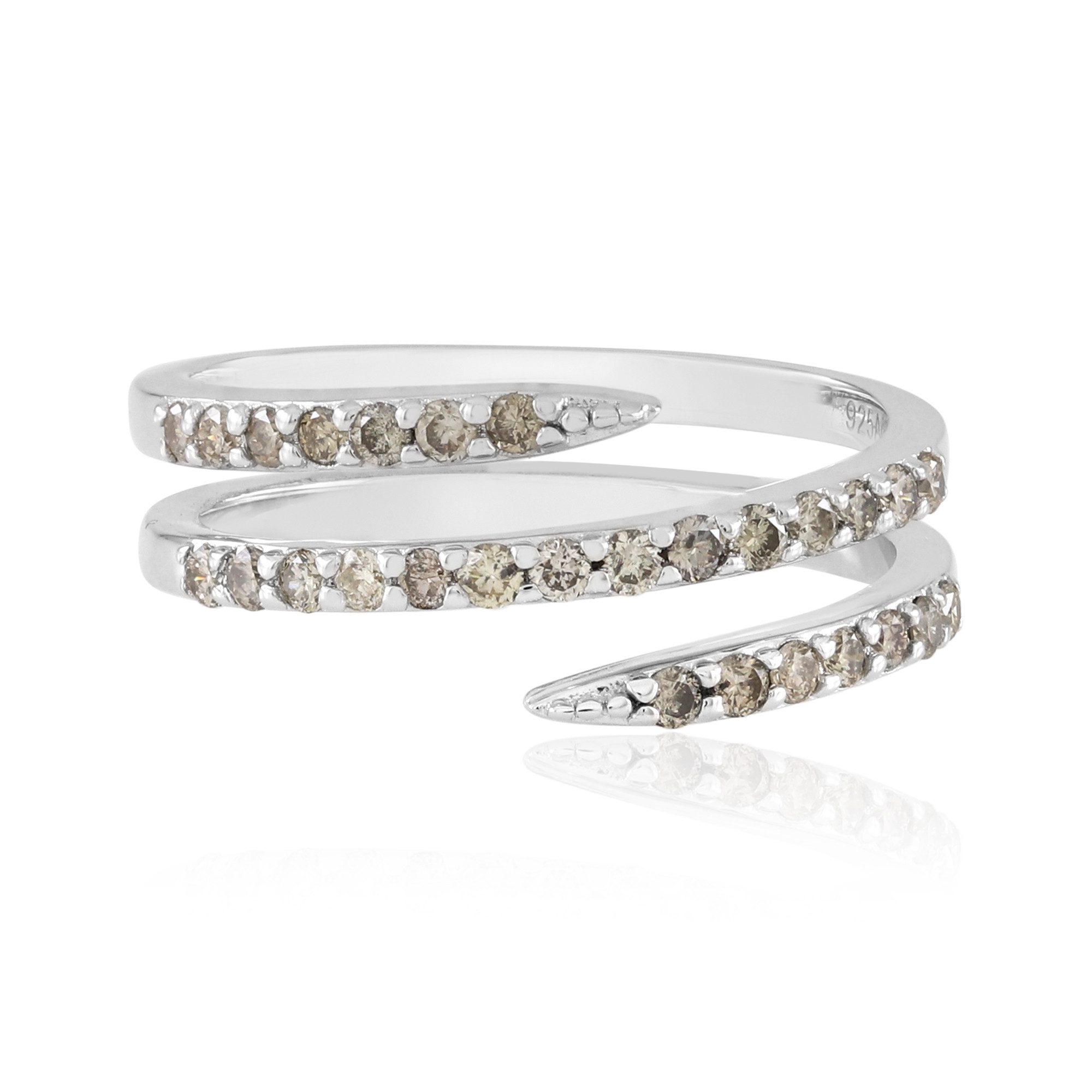 Cavill Diamantring Cavill Ring Damen 0,49 ct Brillant 925 Silber rhodiniert (1-tlg)