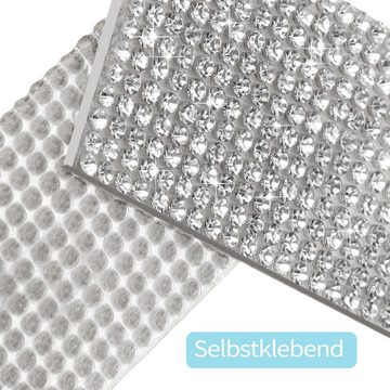 Daisred Klebeband 4 Rollen Selbstklebende Glänzendes Kristallband Diamant DIY Dekoration (4-St)