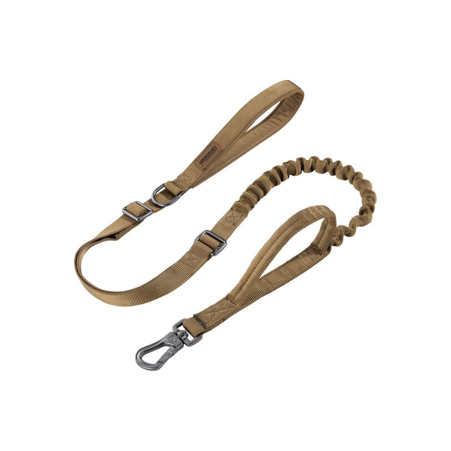 LuxusKollektion Hundeleine Hundeleine Bungee Militär Verstellbar Braun, Textil (1-tlg)