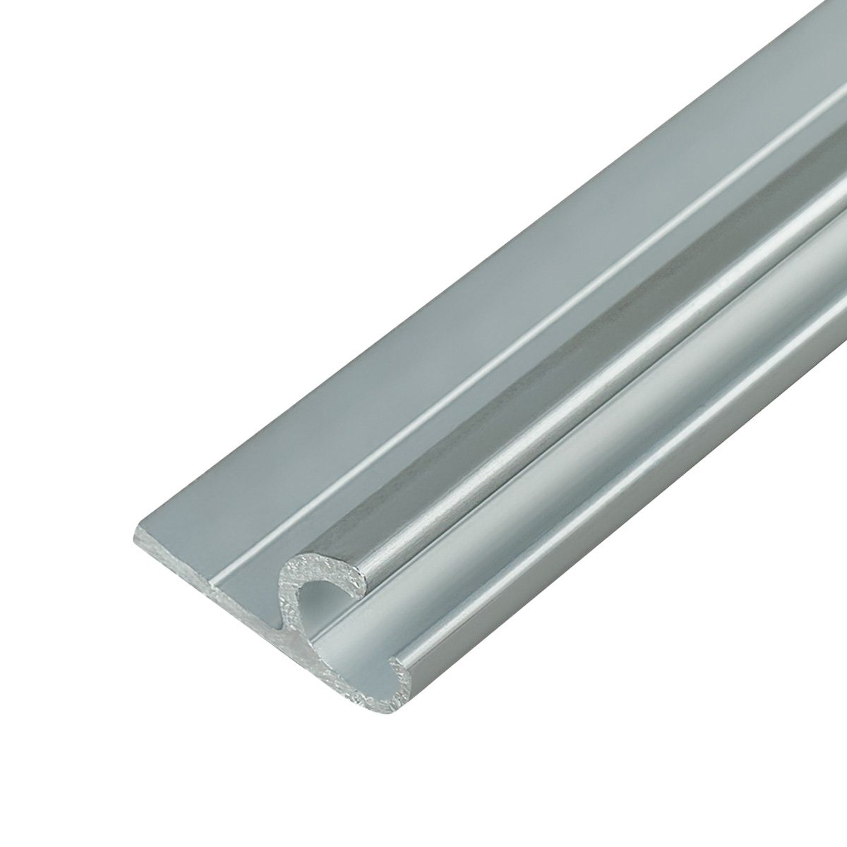 LYSEL® U-Laufschiene Kederschiene Kederleiste Aluminium 45° eloxiert für 5-9mm Keder L: 1m, (1-tlg), 1000 x 15 x 30 mm [L x B x H]