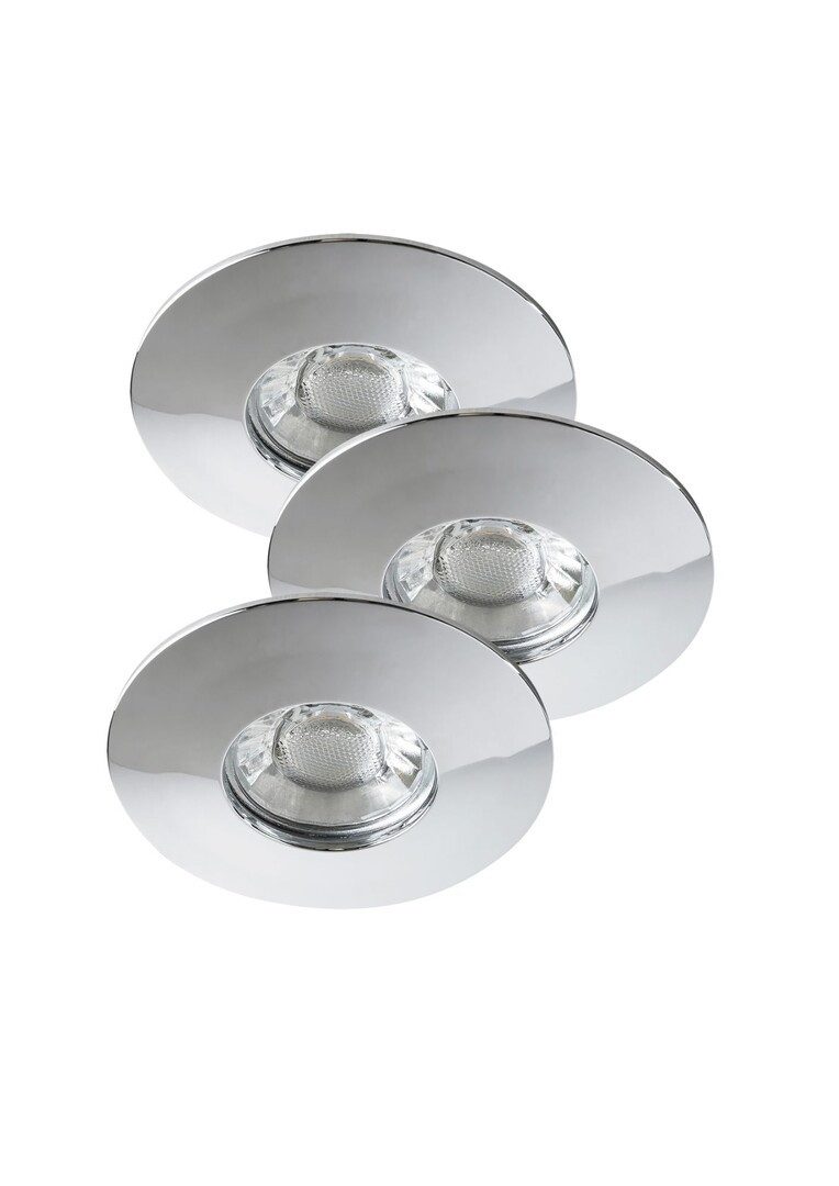 Rabalux LED Deckenspots "Randy" Kunststoff, silber, rund, 4W, warmweiß, 350lm, ø80mm, wassergeschützt, warmweiß