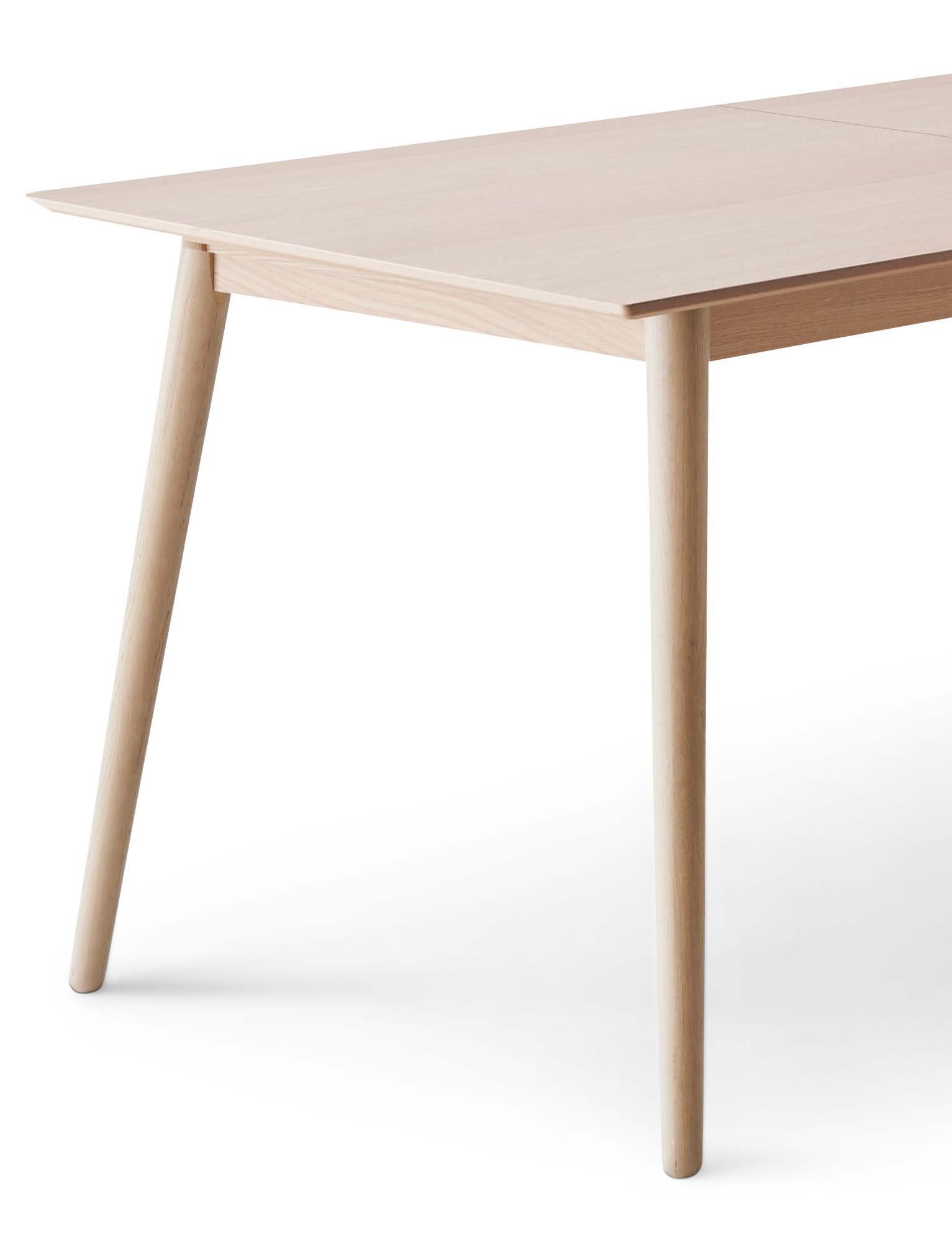Hammel Furniture Esstisch Meza Designtisch mit Auszugsfunktion und 2 Einlegeplatten (1-St), rechteckige Tischplatte MDF, Esche Massivholzgestell
