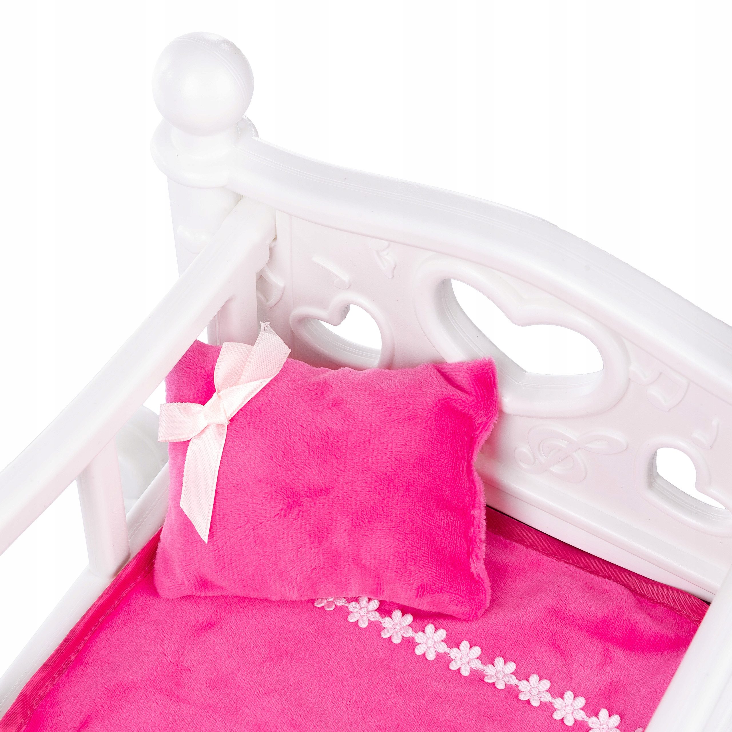kinderplay Puppenwiege Puppenwiege mit Bettwäsche – 2in1 Schaukelbett – Rollenspielspaß (Set)