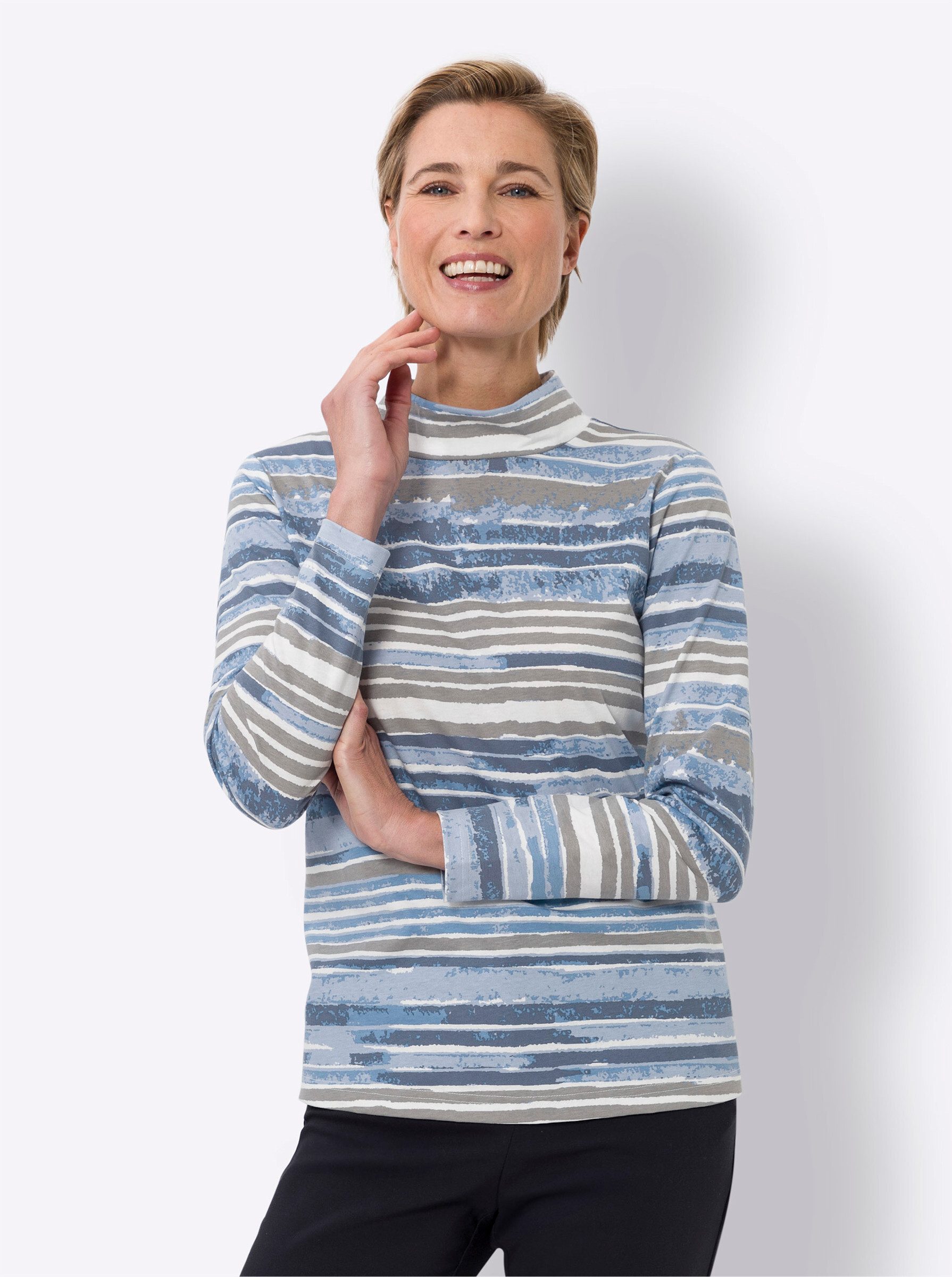 Sieh an! T-Shirt Stehkragen-Shirt günstig online kaufen