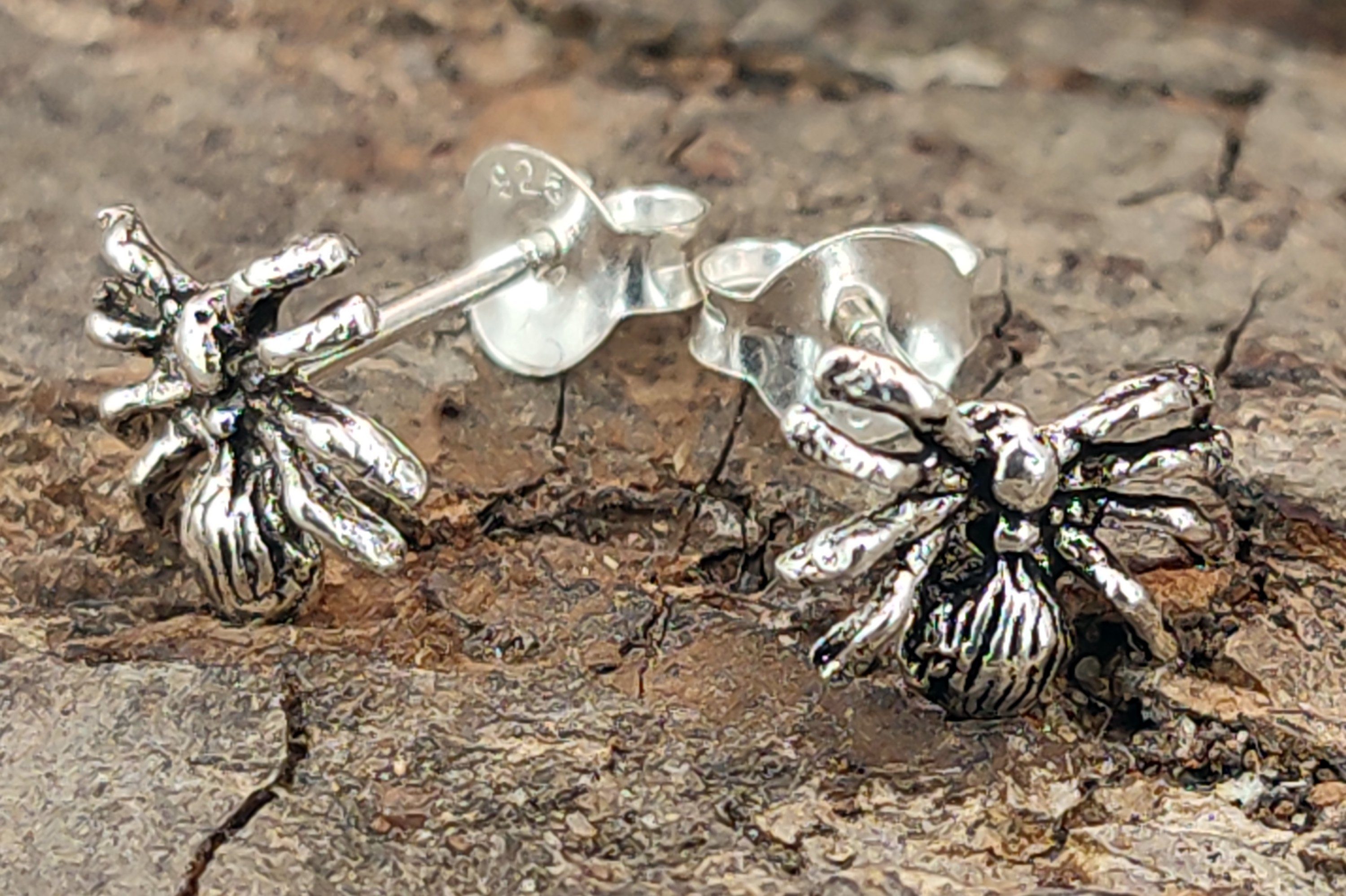 Ohrstecker Paarpreis 925 Leather Silber Paar Silber Kiss Ohr Spinnen Ohrringe of Ohrring Spinne