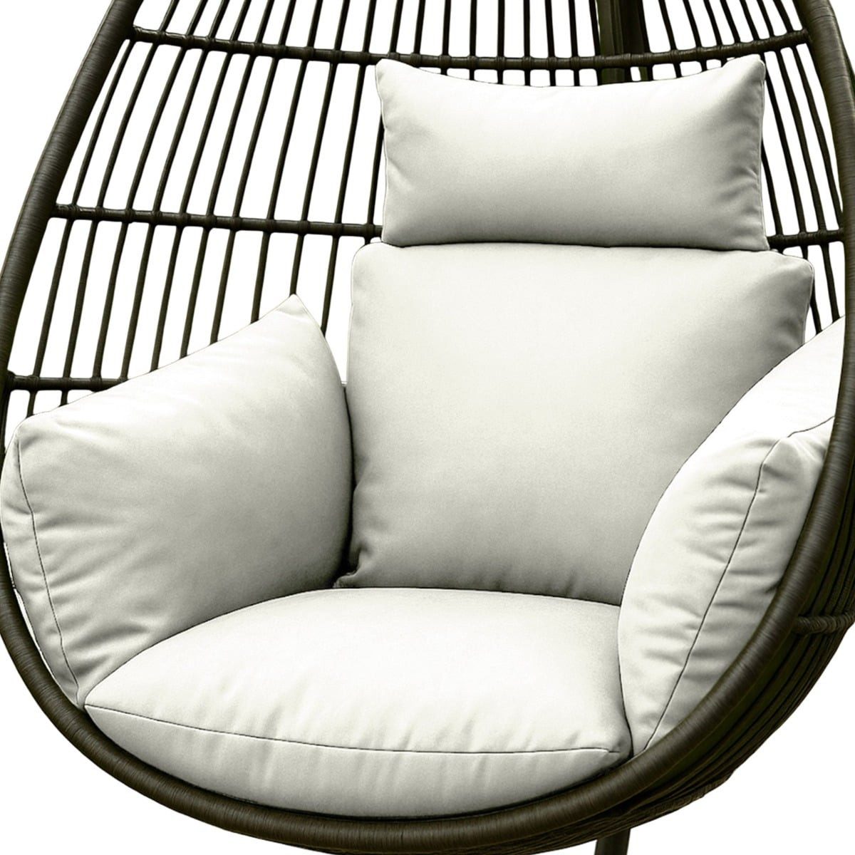 Homescapes Sitzkissen Hängesessel-Kissen Outdoor – Natur mit Kopfstütze