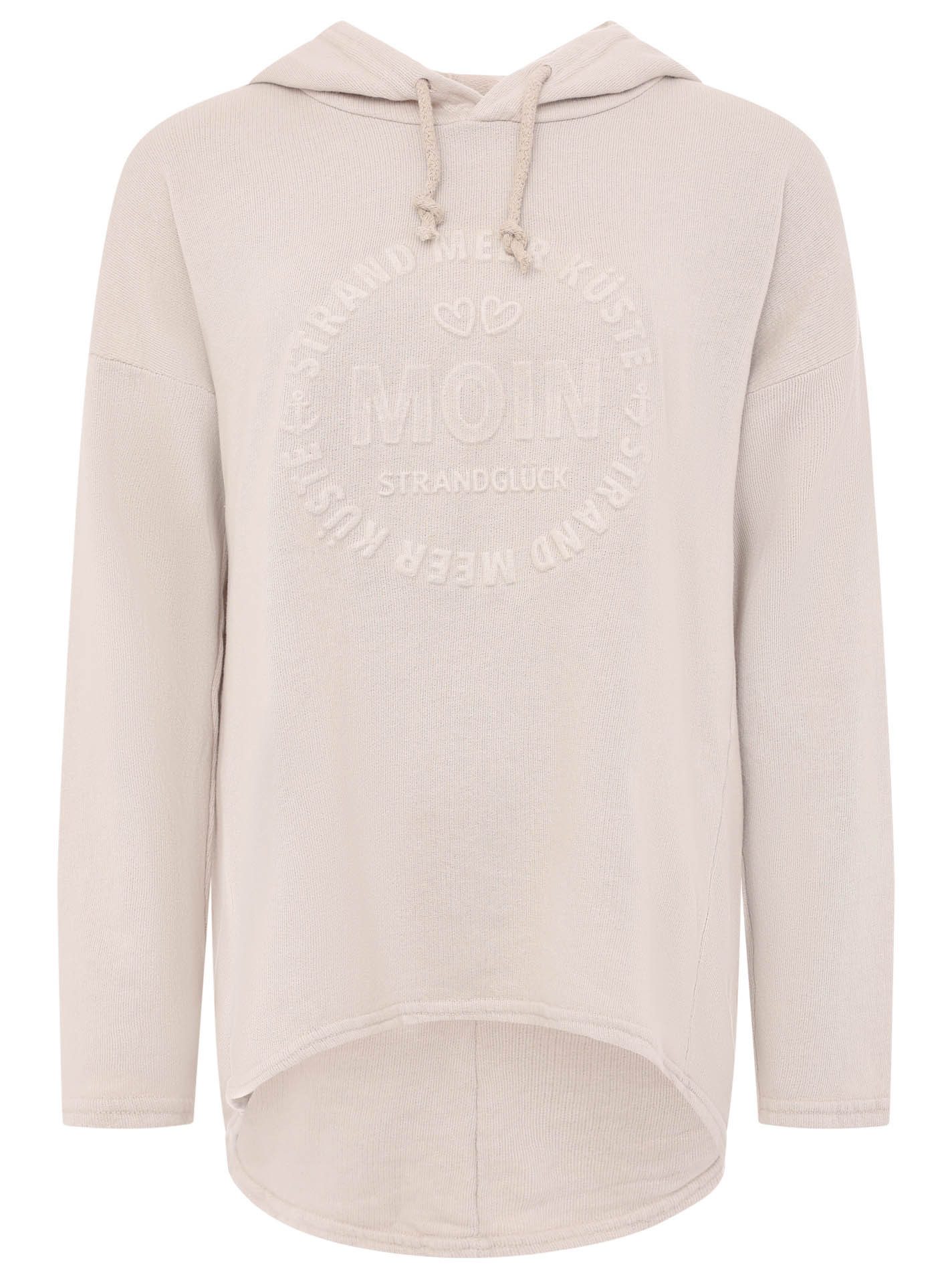 Zwillingsherz Hoodie "Moin" Kapuze, Kordelzug, Langarm, maritimer Schriftzug – Bild 2 von 5