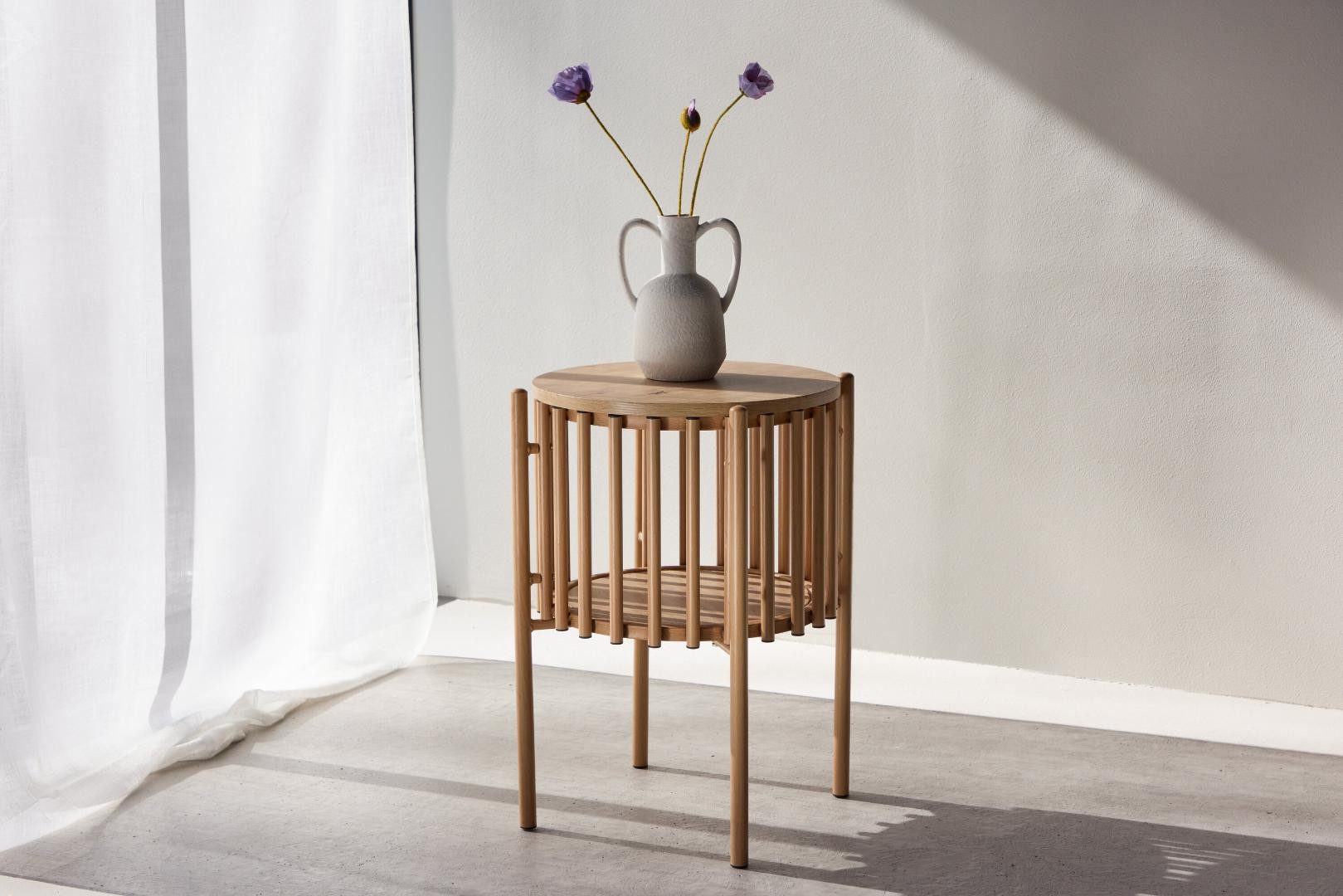 Venture Home Couchtisch Rubbo Beistelltisch 1 Regal natur.