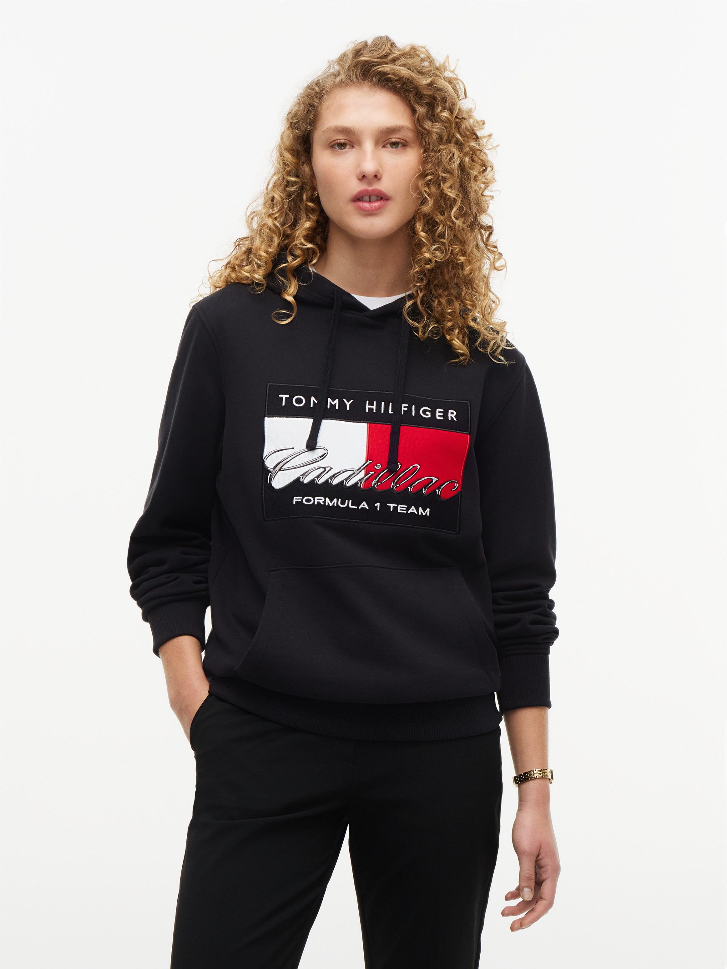Tommy Hilfiger Hoodie TH x Cadillac Formula 1® Team GRAPHIC FLAG Baumwoll-Qualität, Unisex