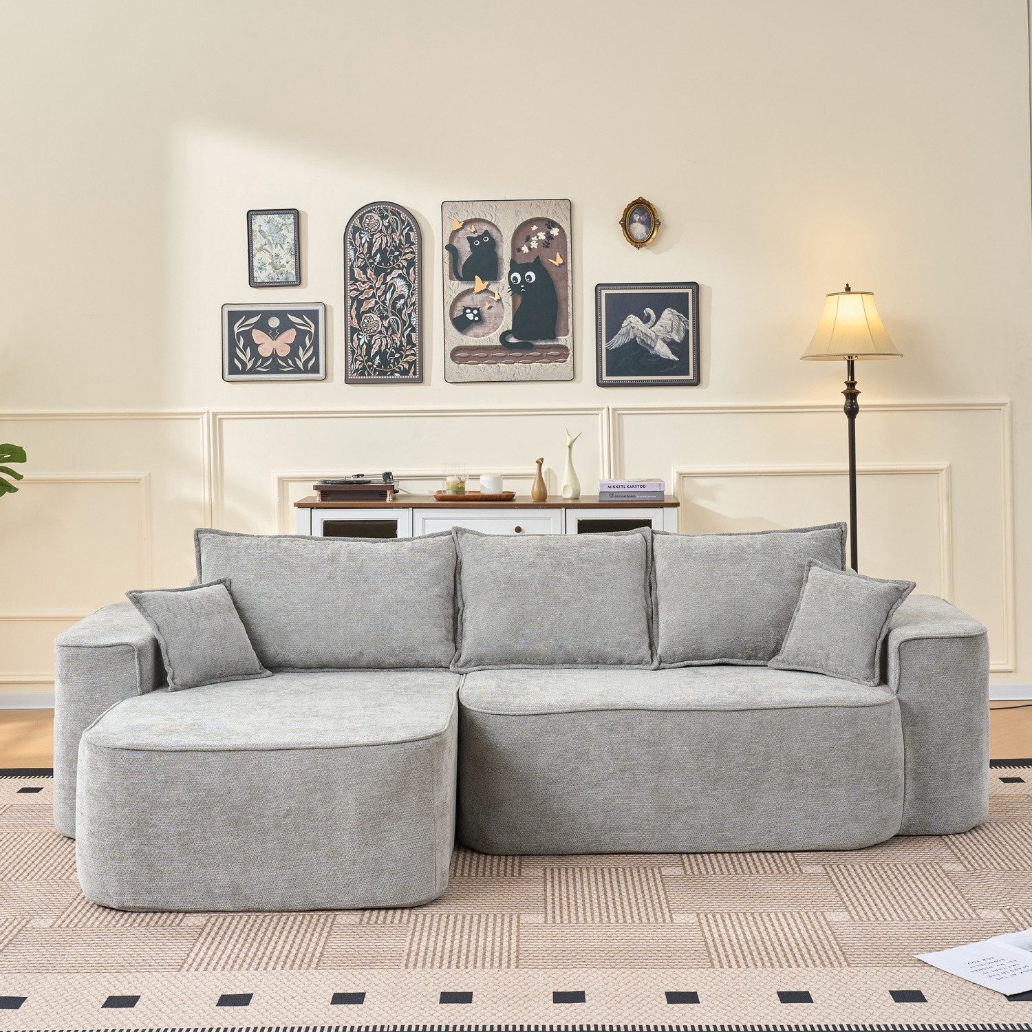 ANYSUN Ecksofa L-Form Ecksofa,modulares Sofa,Cloud Couch,mit Chaiselongue, XXL-Tiefsitz, ohne Montage, modulares Sofa in Chenille, Sofa,Vielseitige Sofa Wohnlandschaft Wohnzimmer