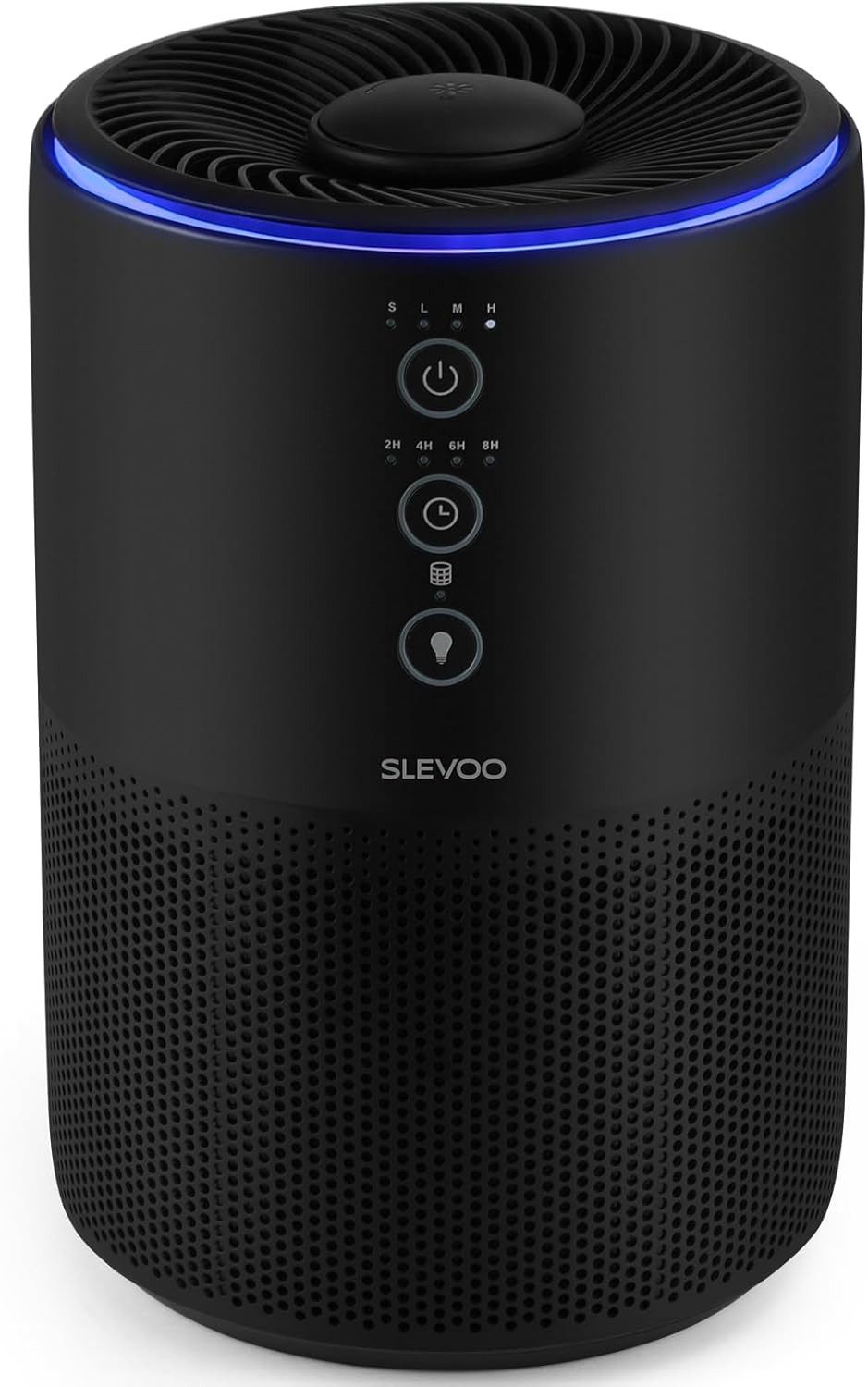 Slevoo Luftreiniger für Zuhause Tierhaarallergie 3in1 HEPA Filter CADR 200m³/h Schlafmodus, für 40 m² Räume, gegen Tierhaare, Rauch & Gerüche, energiesparend