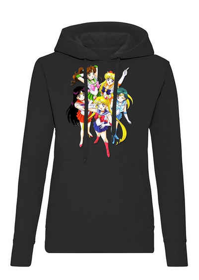 Blondie & Brownie Hoodie Damen Fun Comic Sailor Moon and Friends Anime Manga mit Kapuze