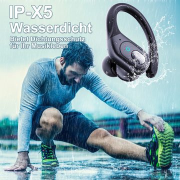 HYIEAR Kopfhörer Bluetooth On-Ear-Kopfhörer,IPX5 Wasserdicht In-Ear-Kopfhörer (Siri, Bluetooth, Sprachsteuerung,Regen- und schmutzabweisend. geringer Stromverbrauch)