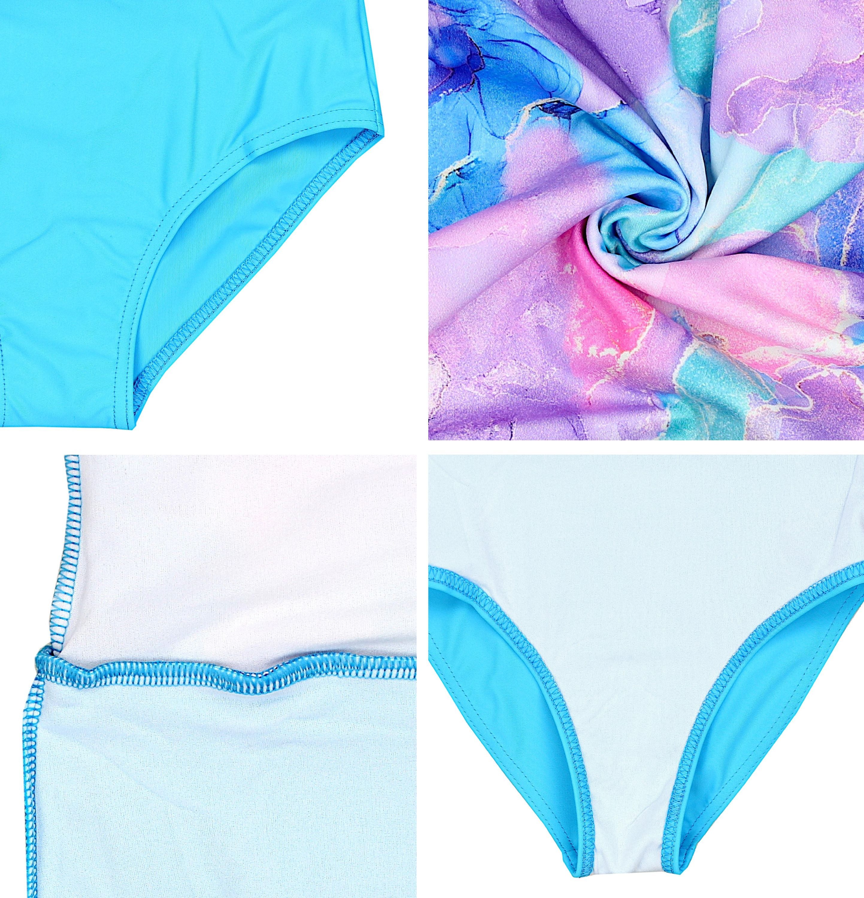 Aquarti Badeanzug Aquarti Mädchen Badeanzug mit Ringerrücken Print