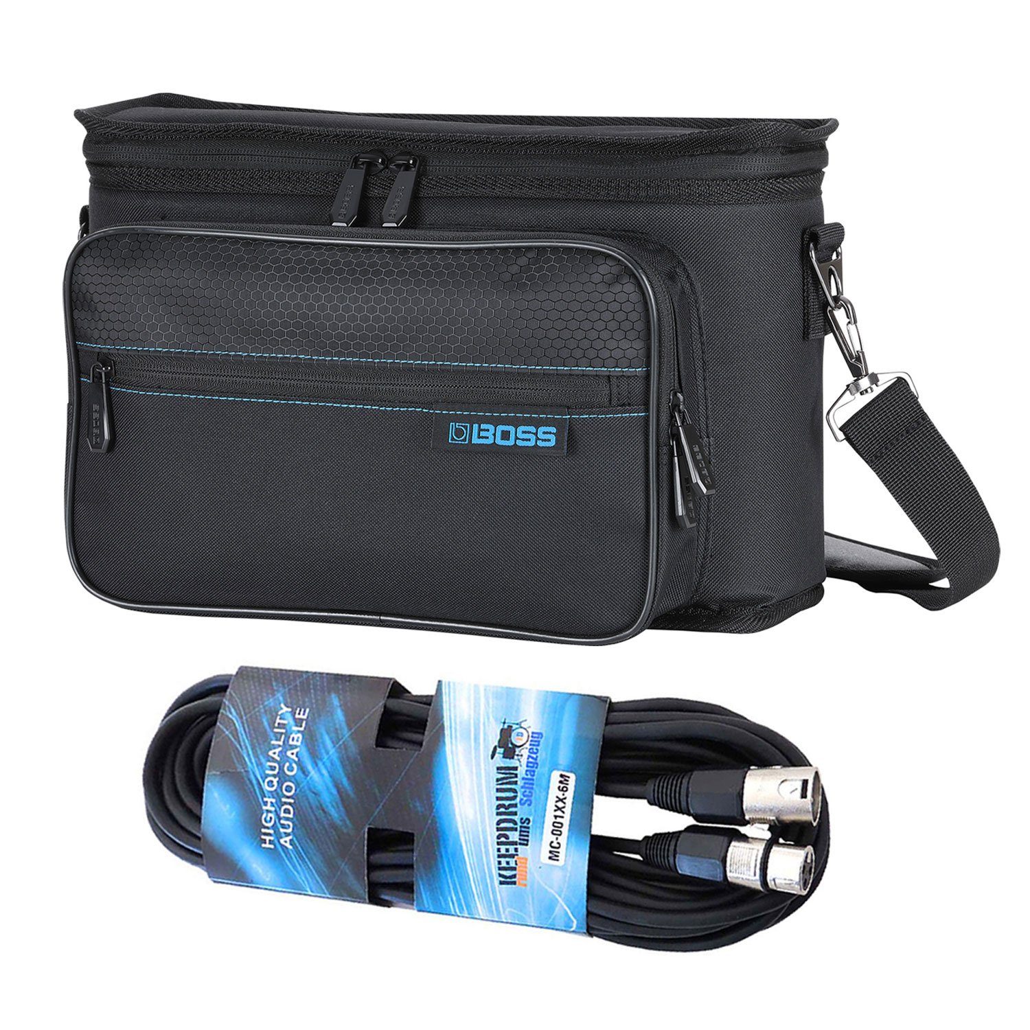 Boss by Roland Tragetasche Boss CB-VE22 Tasche für VE-22 / VE-20 mit XLR-Kabel (Vorteils-Set inklusive XLR-Kabel 6m), Tasche für Effektgerät VE-22 / VE-20 mit XLR-Kabel