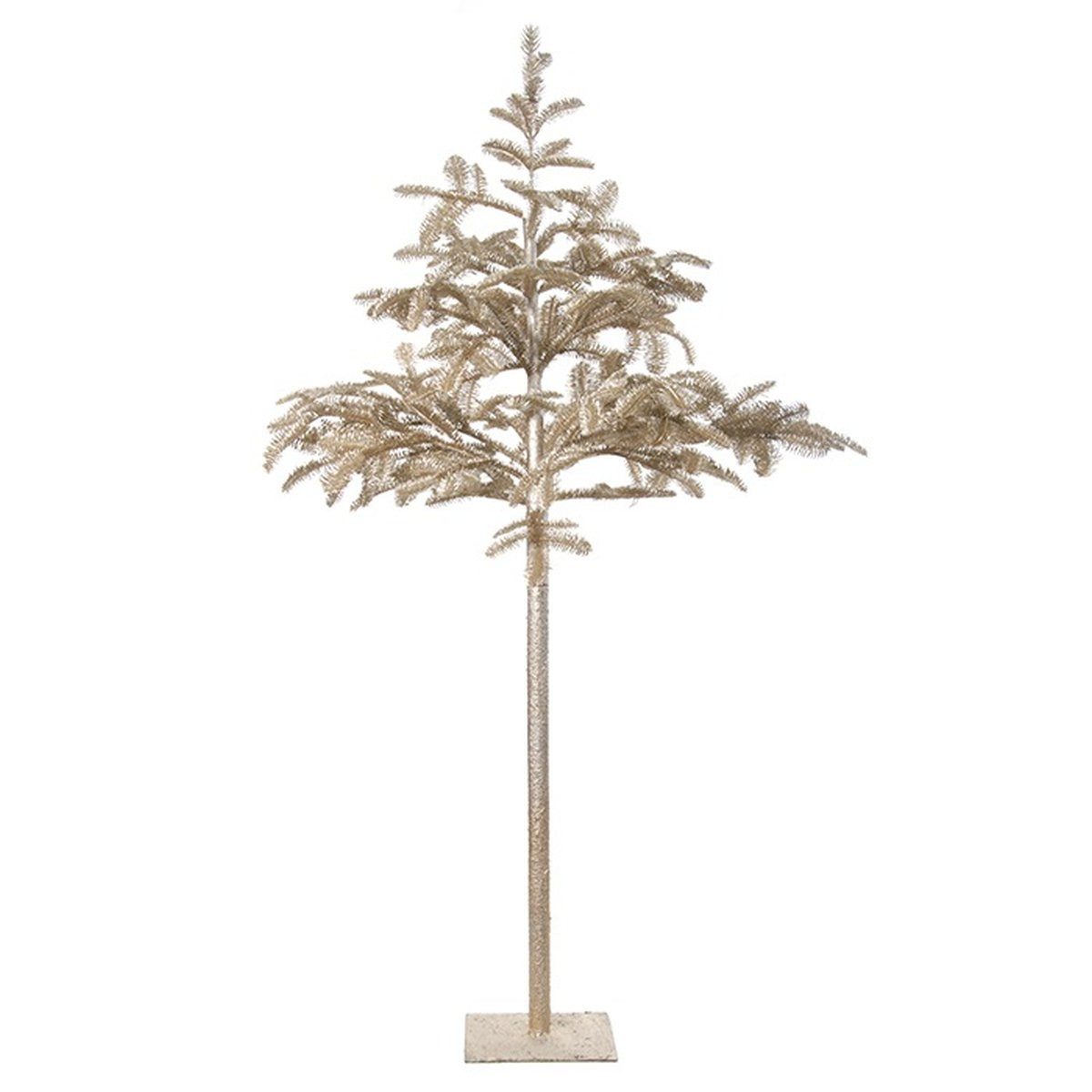 artplants Künstlicher Weihnachtsbaum Kunstbaum Nordmanntanne Hochstamm Arnaud, Gold, 250cm