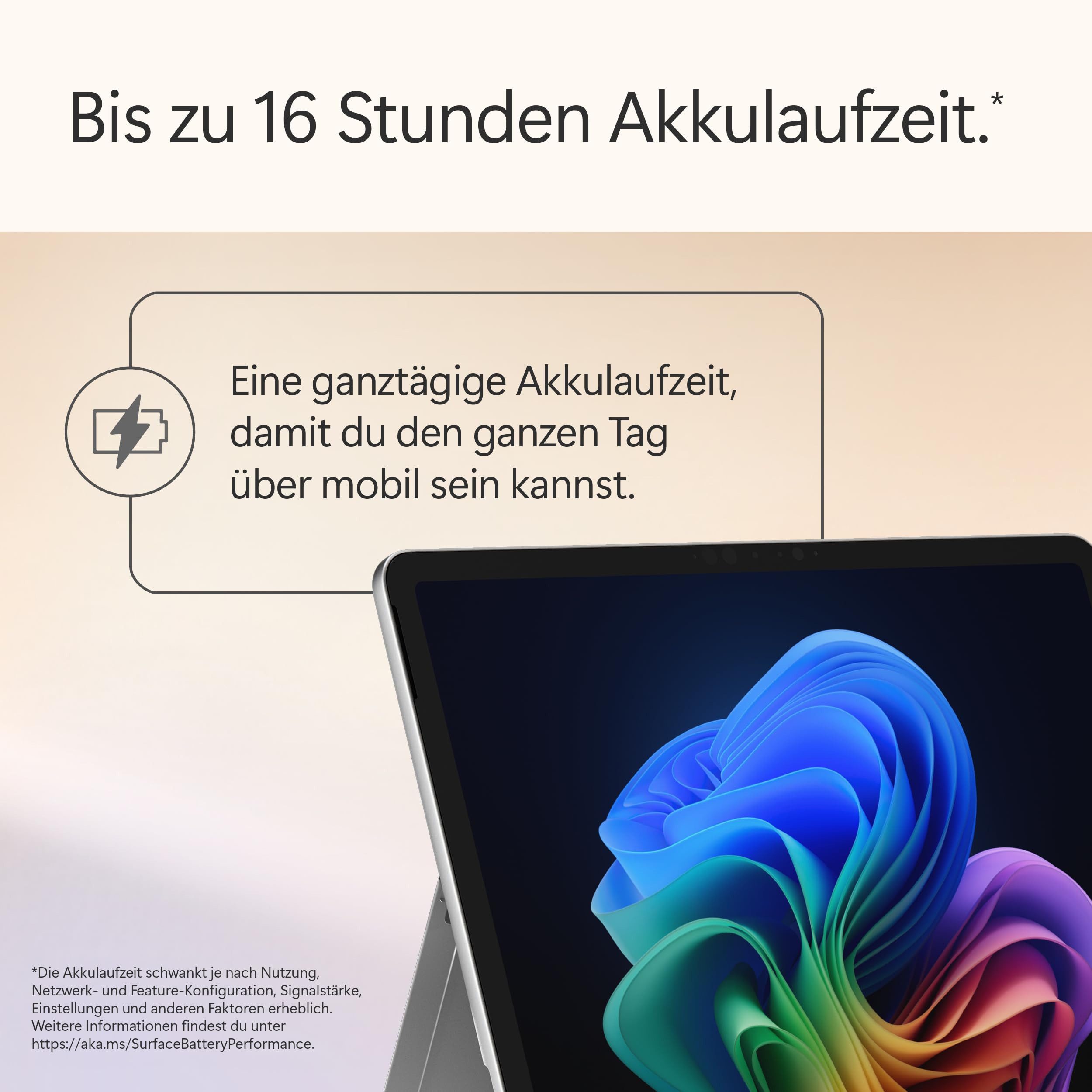Microsoft EP2-27660 Notebook (12" LCD Touchscreen, Snapdragon® X Plus, 16GB RAM, 512GB Speicher)
