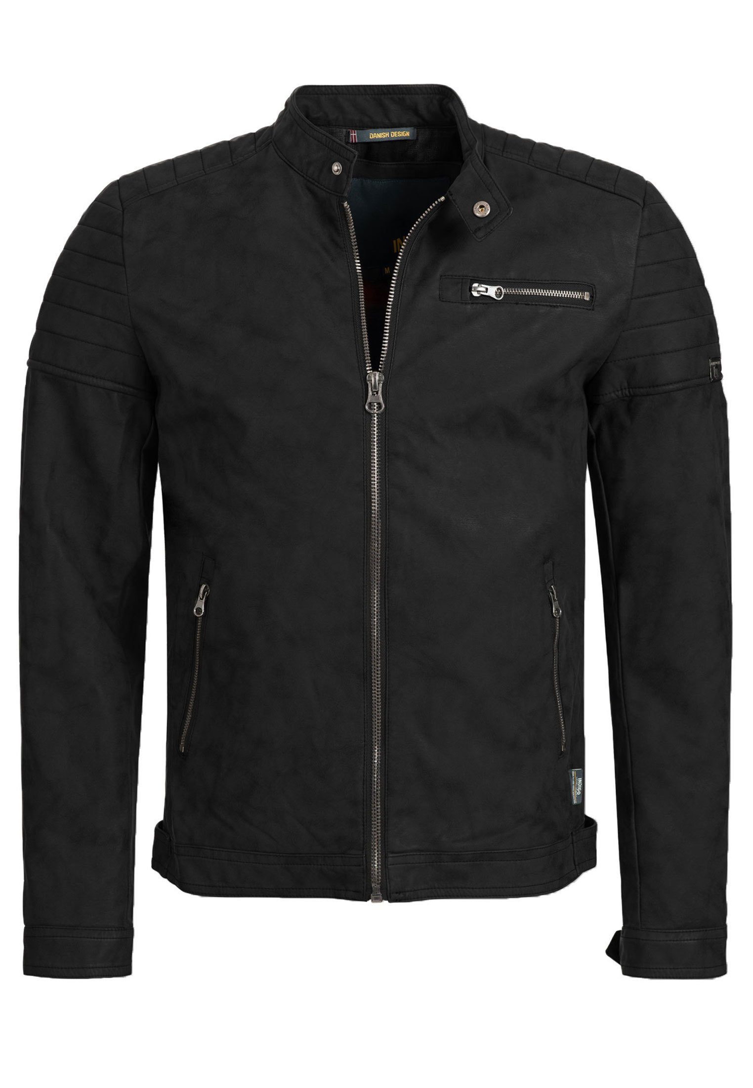 Lederimitatjacke Indicode Black Manuel