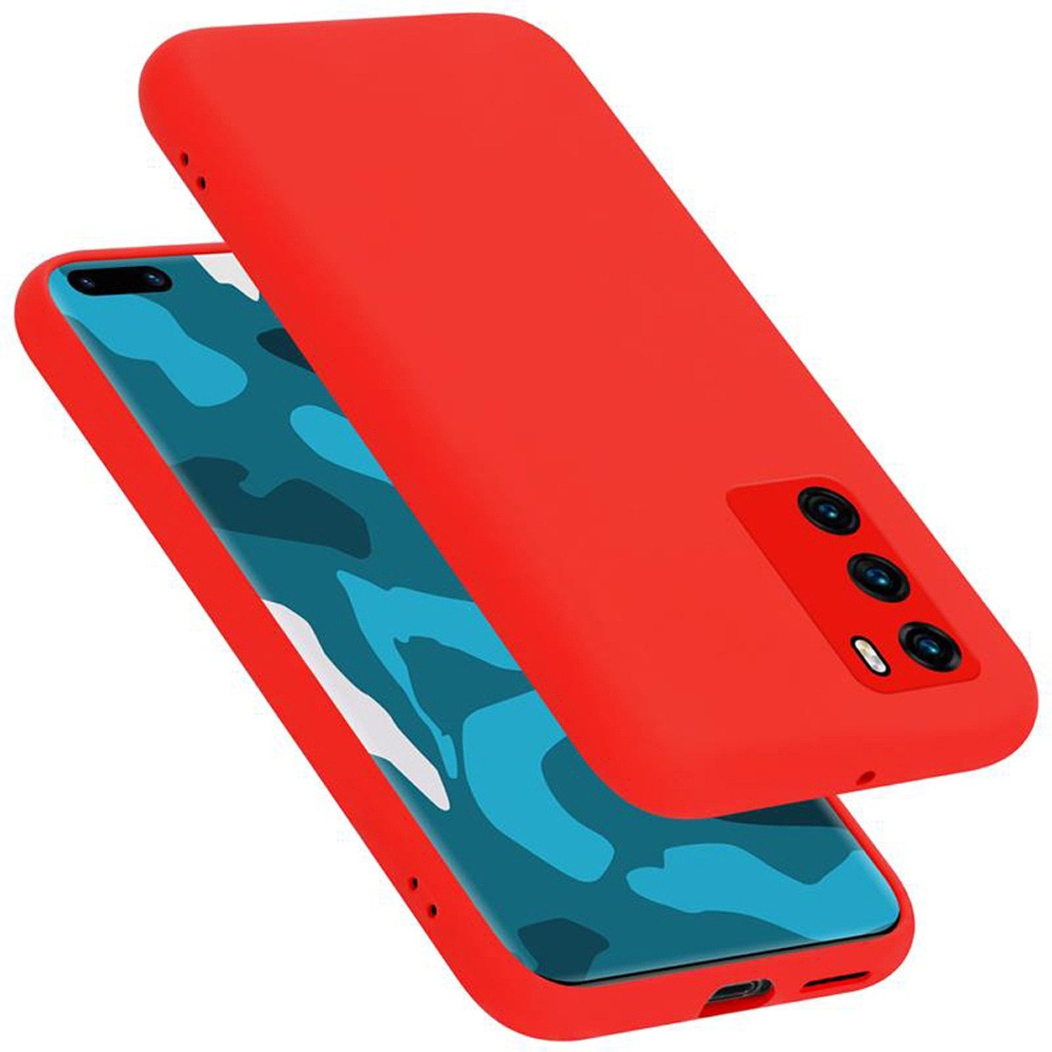 Cadorabo Handyhülle für Huawei P40 Hülle Huawei P40, Flexible Hülle TPU Silikon Schutzhülle Back Cover Case