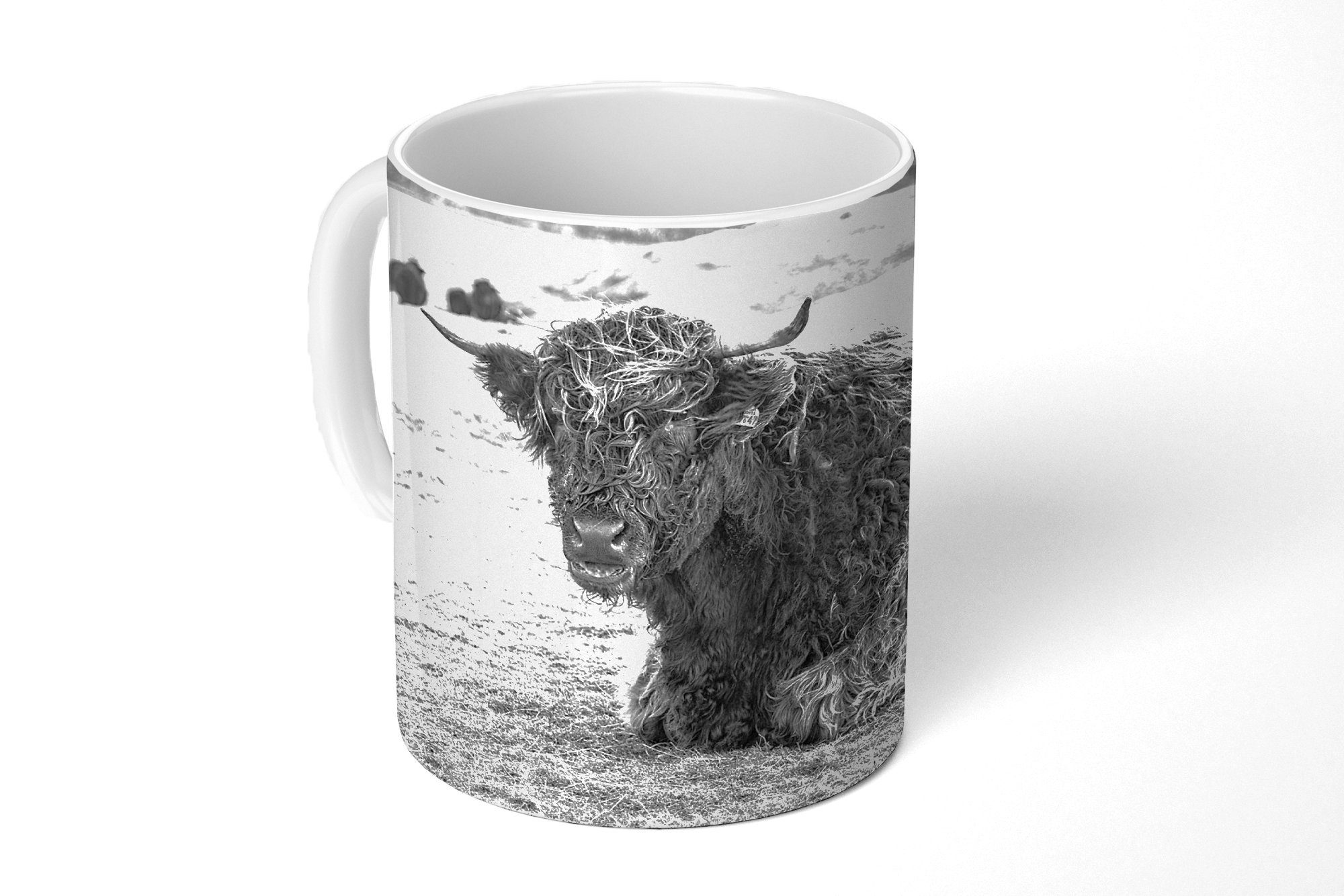 MuchoWow Tasse Schottischer Highlander - Berg - Tiere, Keramik, Kaffeetassen, Teetasse, Becher, Teetasse, Geschenk | Tassen