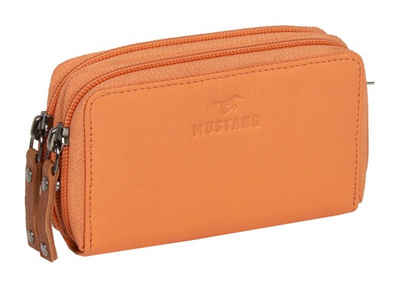 MUSTANG Geldbörse Seattle leather wallet 2 zip top opening, im praktischem Format