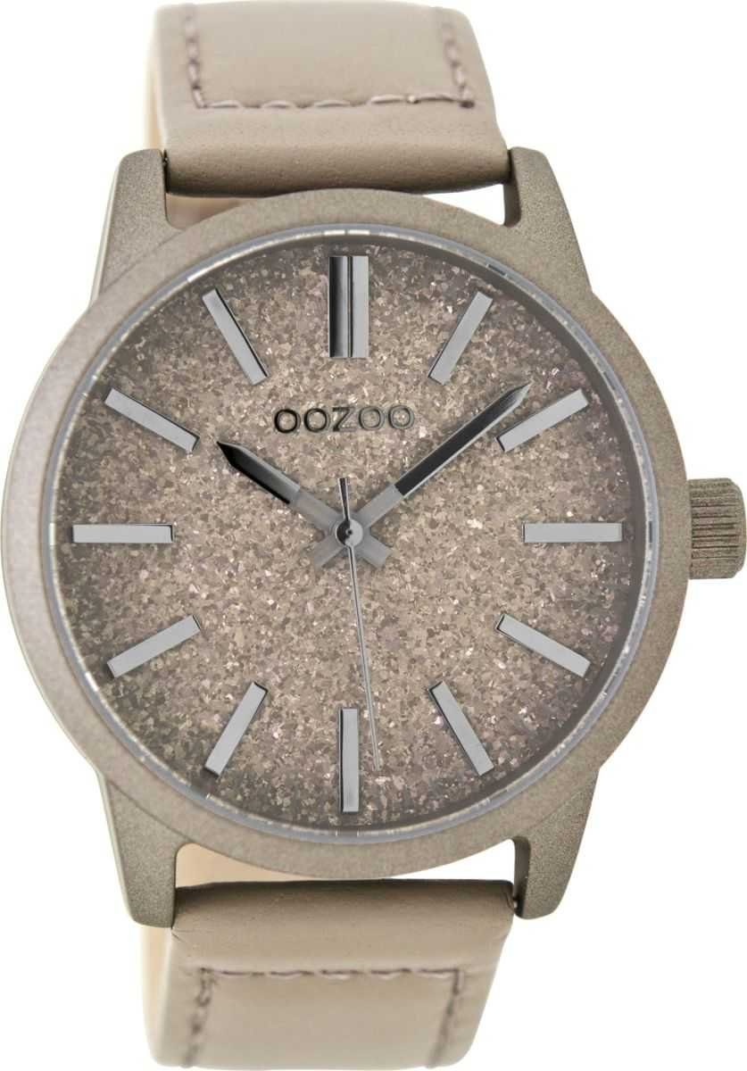 Lederband OOZOO Quarzuhr C9066 Damenuhr mm Taupe 43