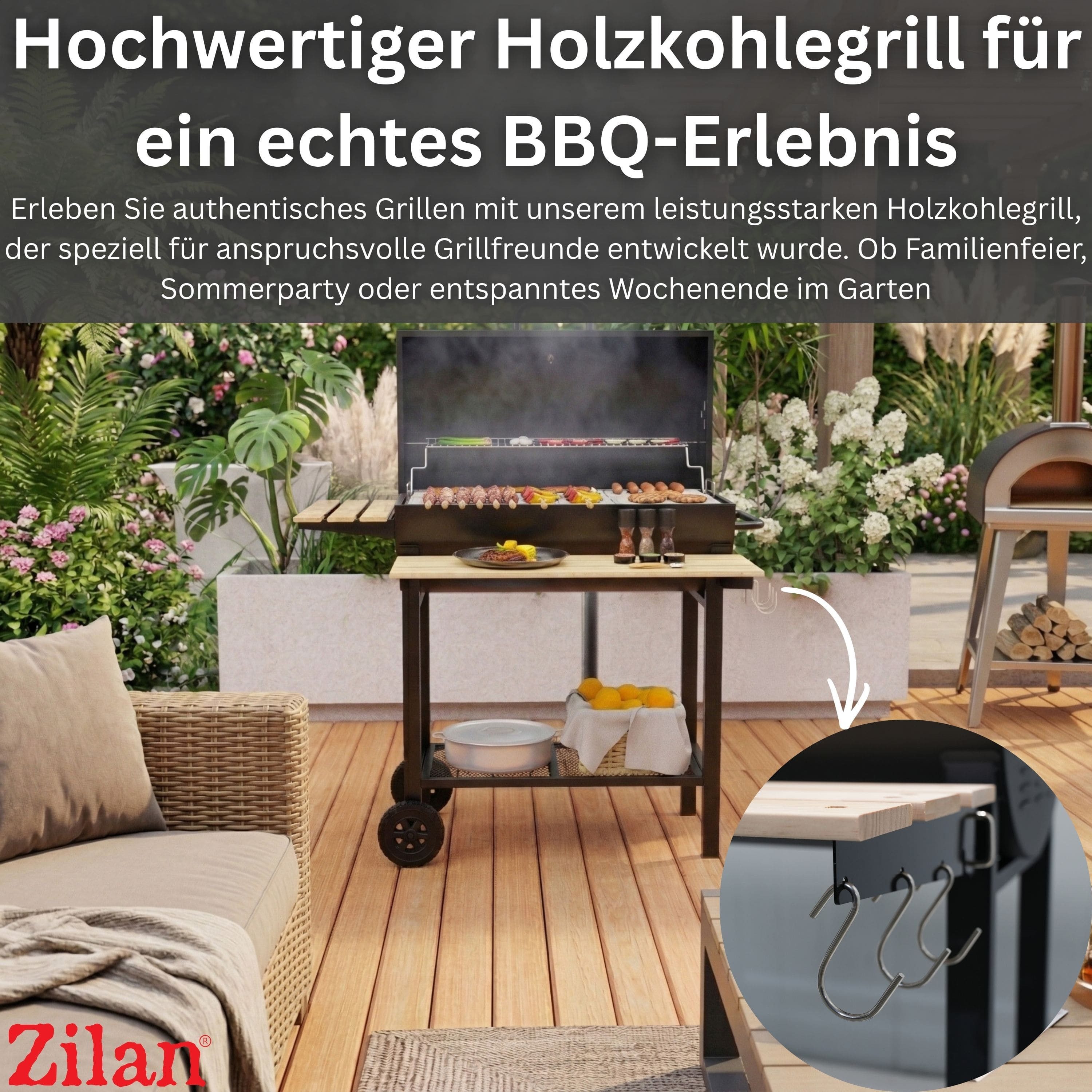 Zilan Holzkohlegrill ZLN-3594