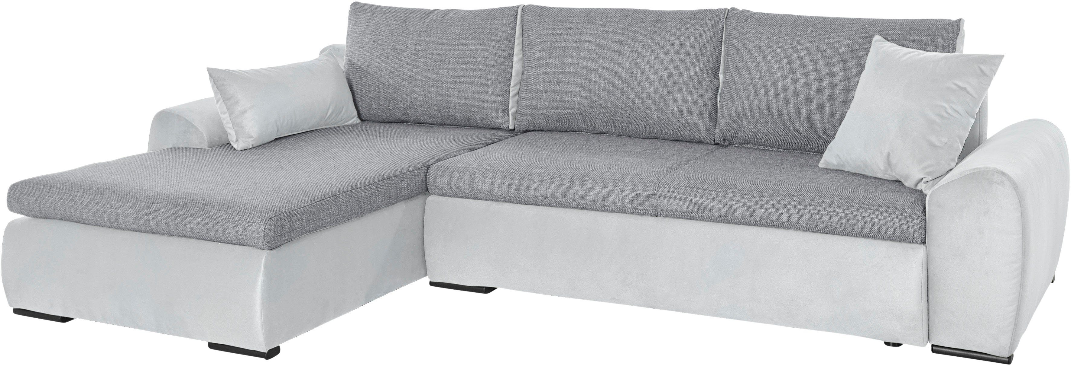 Home affaire Ecksofa Win, wahlweise mit Bettkasten Bettfunktion und