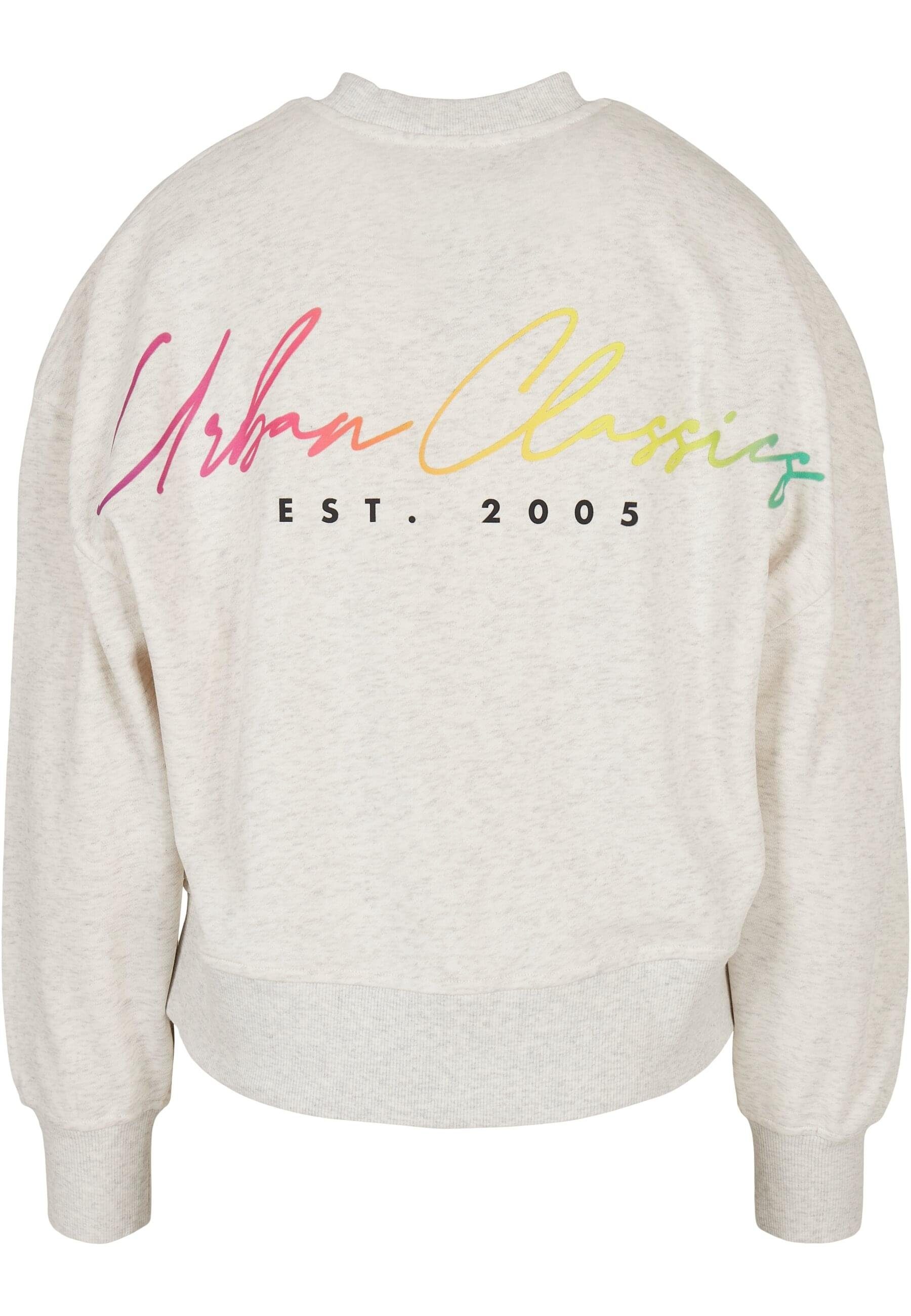 URBAN CLASSICS Sweater Urban Classics Damen Ladies Oversized Rainbow Crewne günstig online kaufen