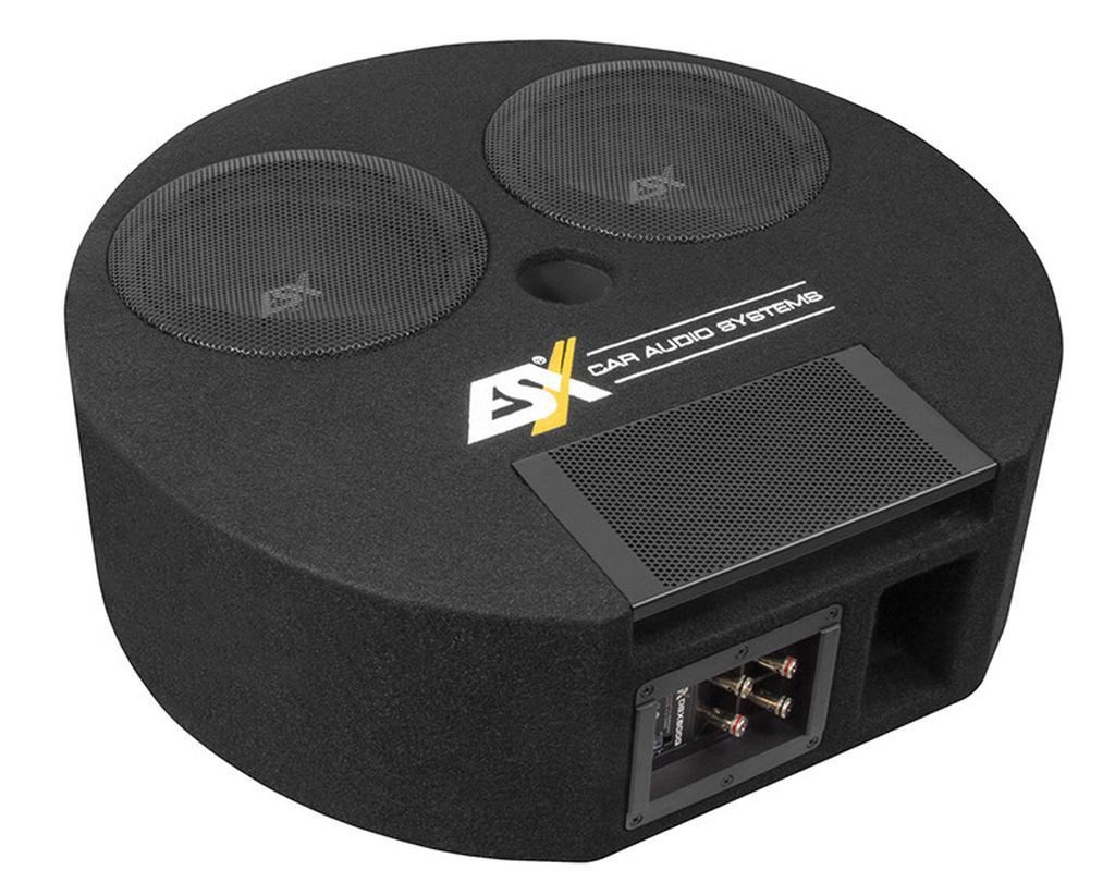 ESX DBX800Q 2x20 cm Dual-Bassreflex-System Reserveradmulde Auto-Subwoofer (400 W, max.: W 20 cm)