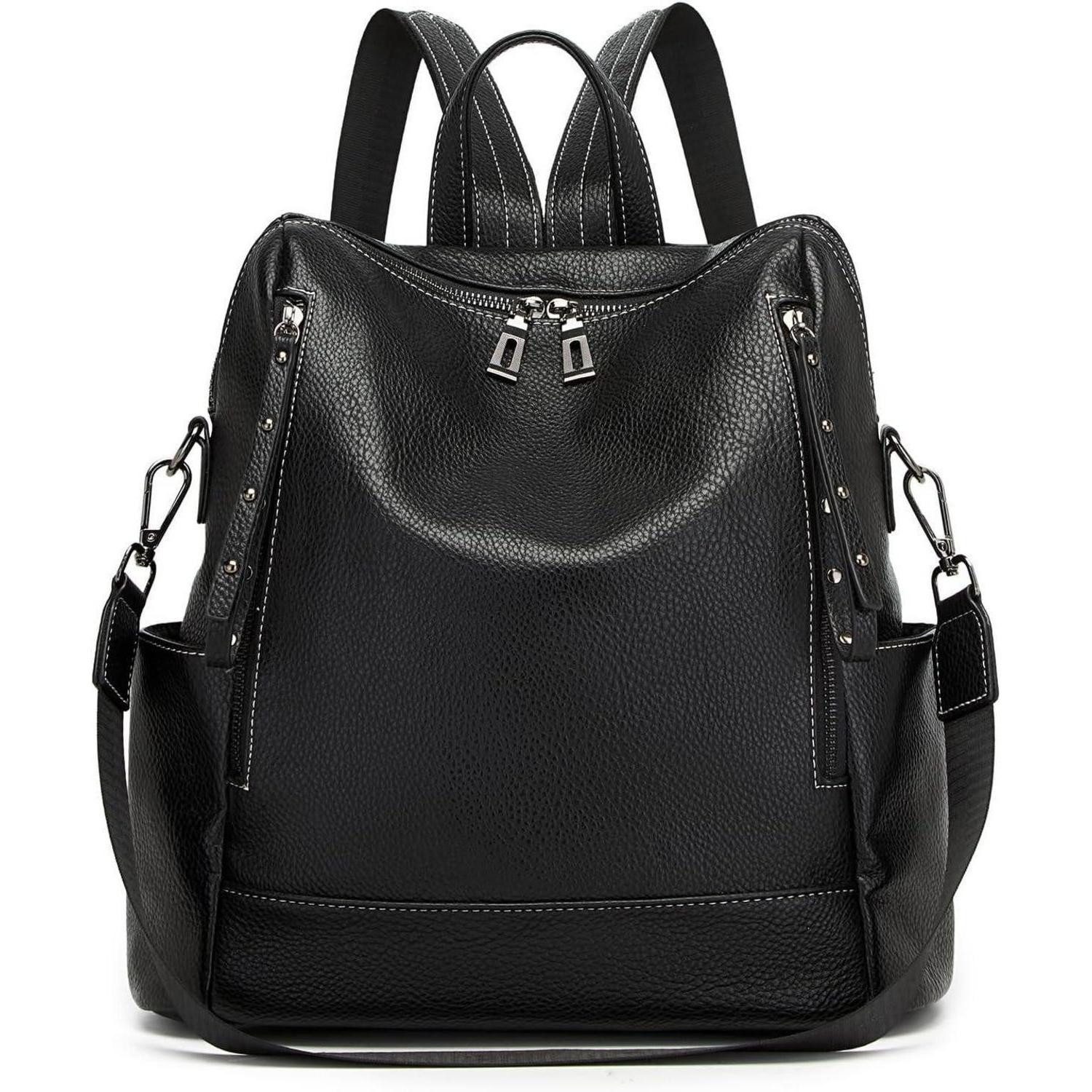 Cityrucksack Rucksack Damen Antidiebstahl Cityrucksack Einheitsgröße 5-1 Schwarz