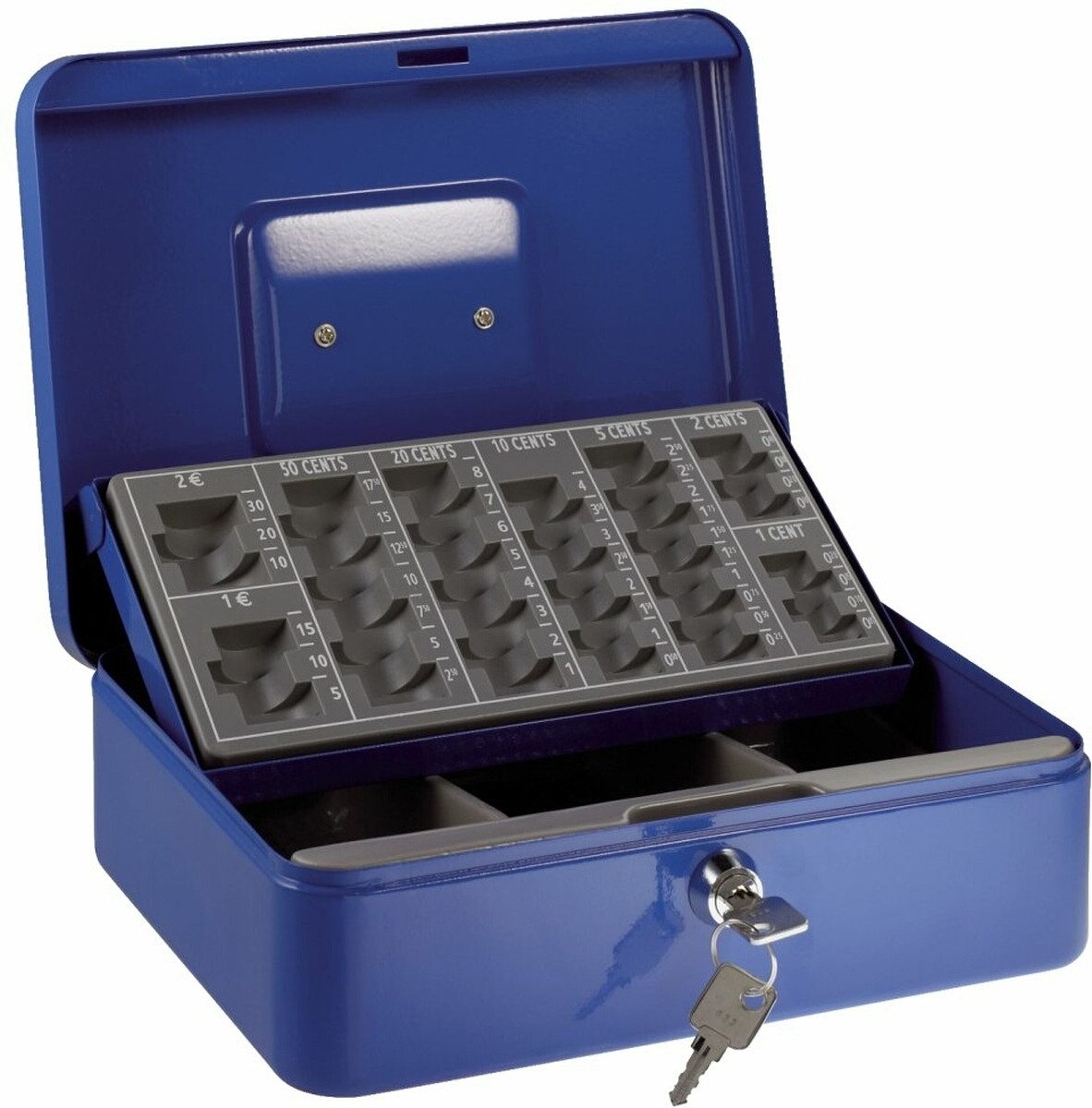 Geldkassette Geldzählkassette Euro BxTxH 250x180x90mm blau