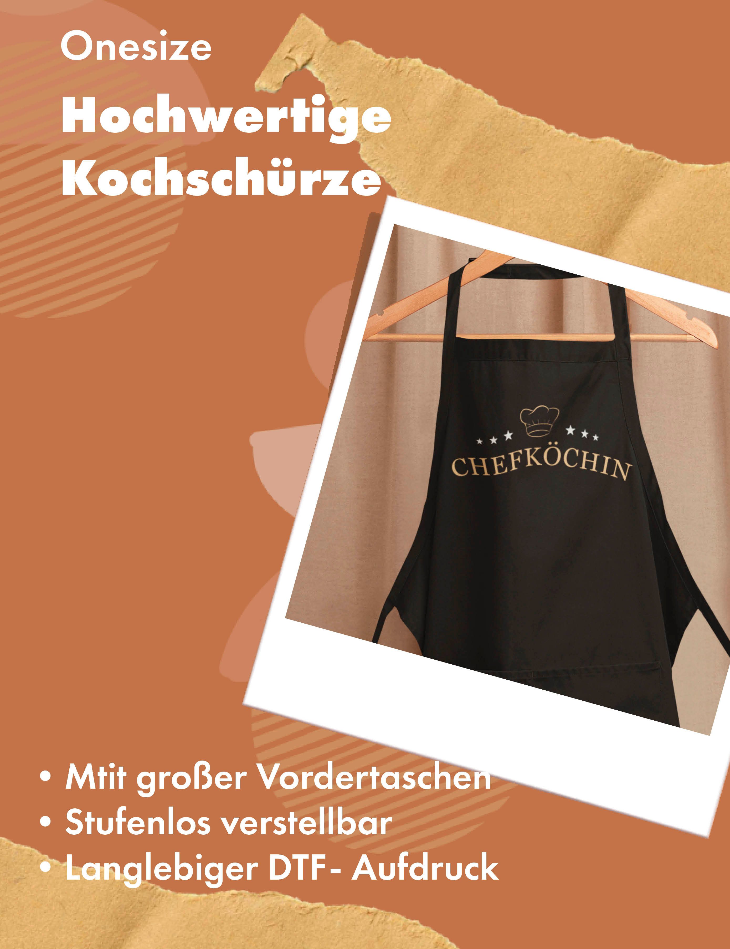 Youth Designz Grillschürze Damen Schürze CHEFKÖCHIN Print Kochschürze Statement Geschenk Frauen, mit lustigem Spruch & Logo Aufdruck