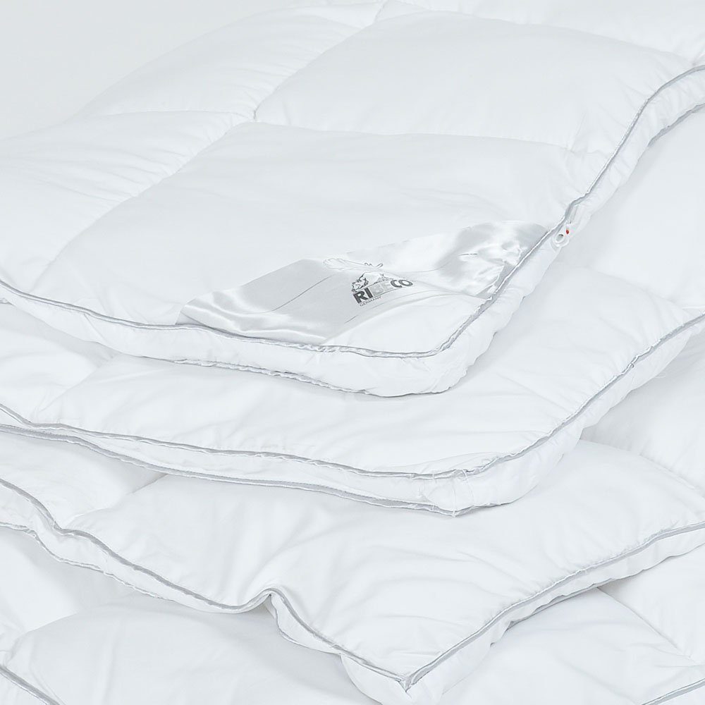 4-Jahreszeitenbett, RIBECO 4-Jahreszeiten-Bettdecke Polyester, ein Zusammenfügen RIBECO, 100% und Polyester, Isabel, Füllung: 100% Druckknöpfe Trennen Bezug: für beider leichtes Decken