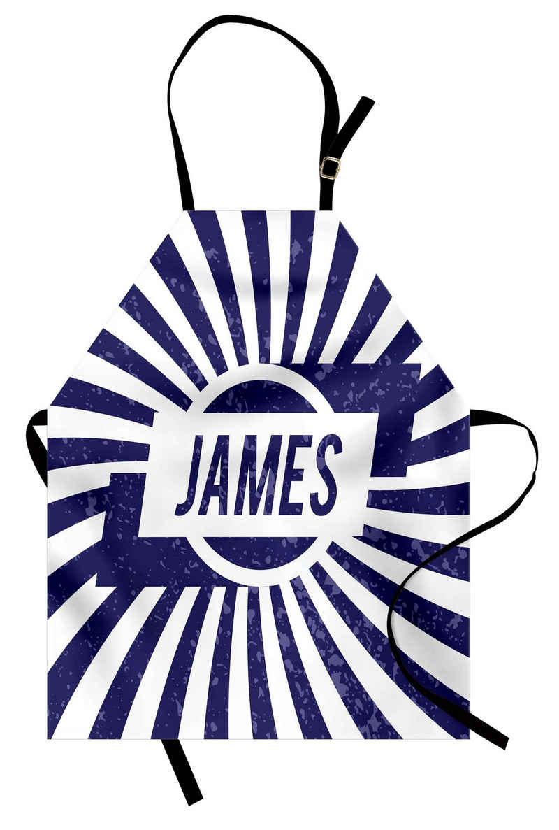 Abakuhaus Kochschürze Höhenverstellbar Klare Farben ohne verblassen, James Nautical Grunge-Name