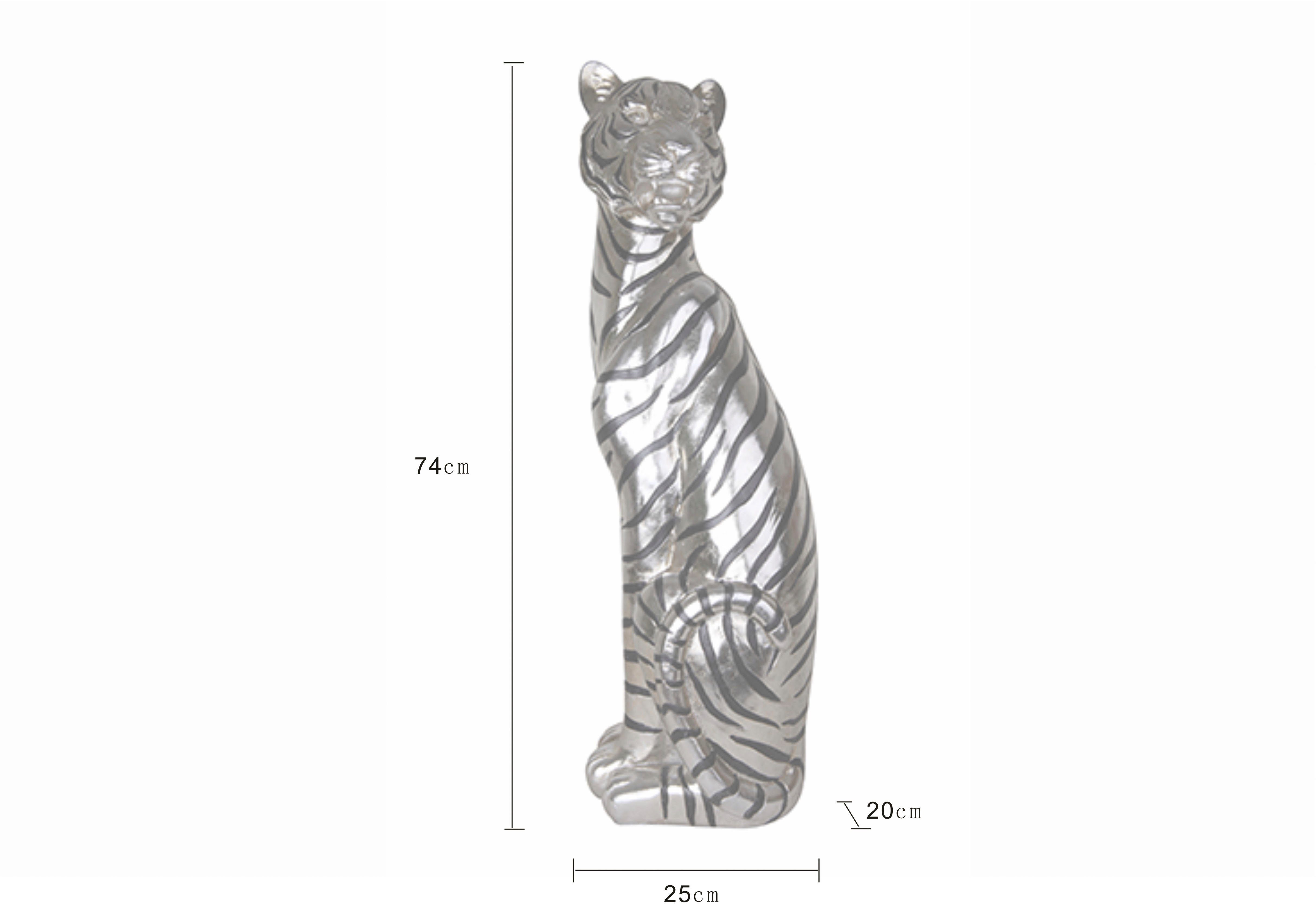 Leonique Dekofigur Sitzender Tiger, Dekoobjekt, 74cm Höhe