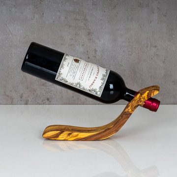 Levandeo® Weinflaschenhalter, Weinflaschenhalter Olivenholz H28cm Flaschenhalter Holz Weinhalter