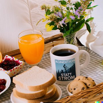 speecheese Tasse Kondition statt Strom Kaffeebecher für Fahrradfahrer