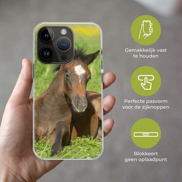 MuchoWow Handyhülle Pferde - Licht - Gras, Handyhülle Telefonhülle Apple iPhone 14 Pro